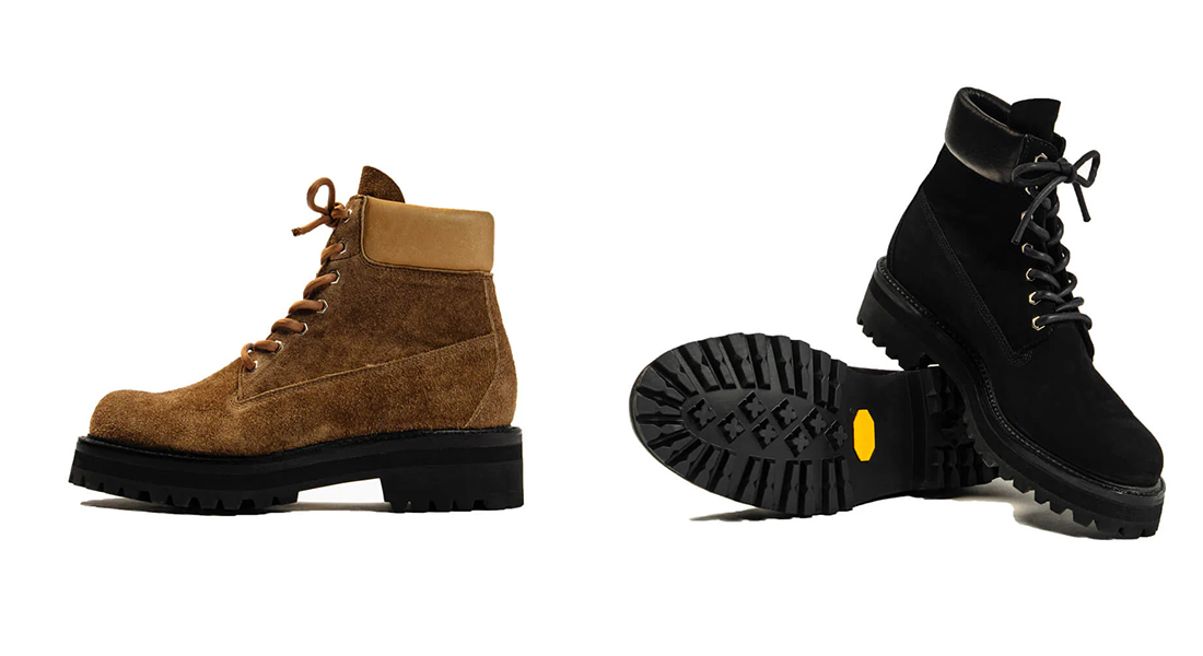 A LEATHER x KIDS LOVE GAITE Hiking Boots