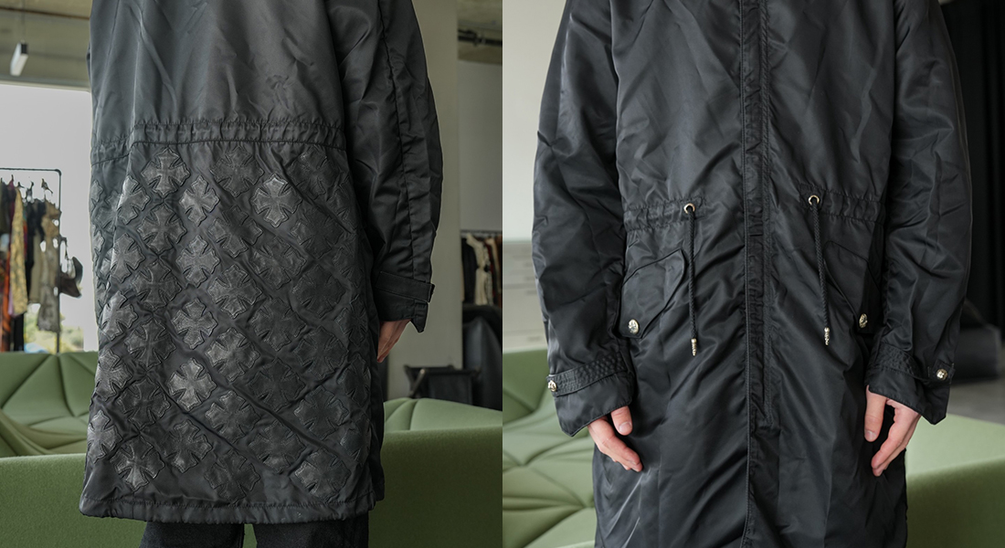 CHROME HEARTS Plus Cross Patches Puddles Parka