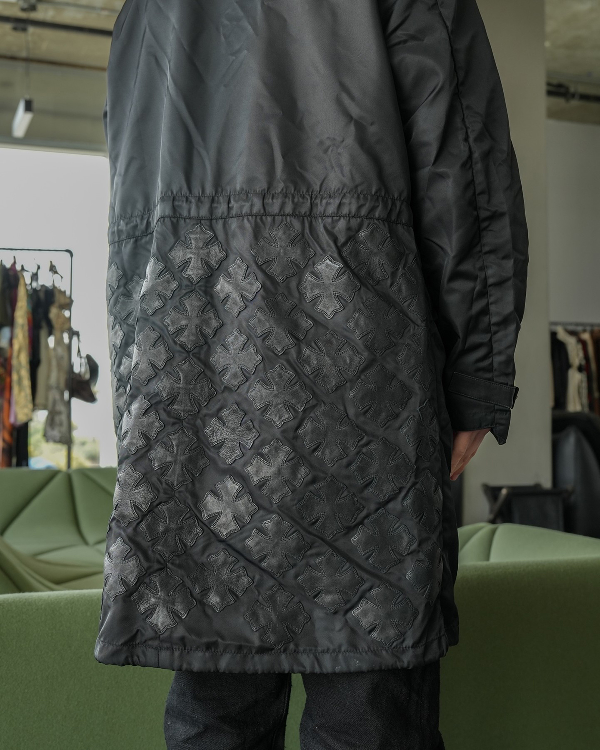 CHROME HEARTS Plus Cross Patches Puddles Parka