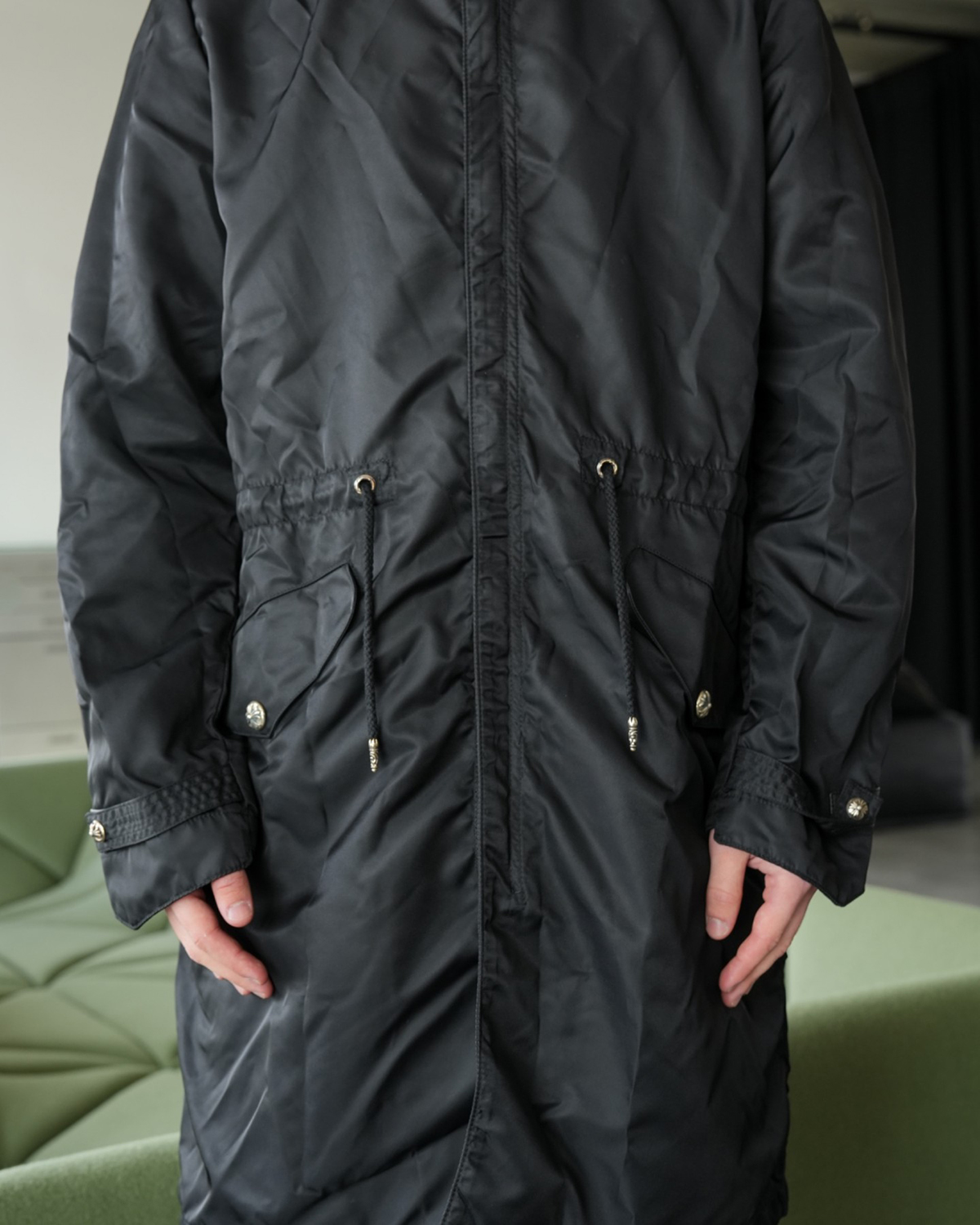 CHROME HEARTS Plus Cross Patches Puddles Parka