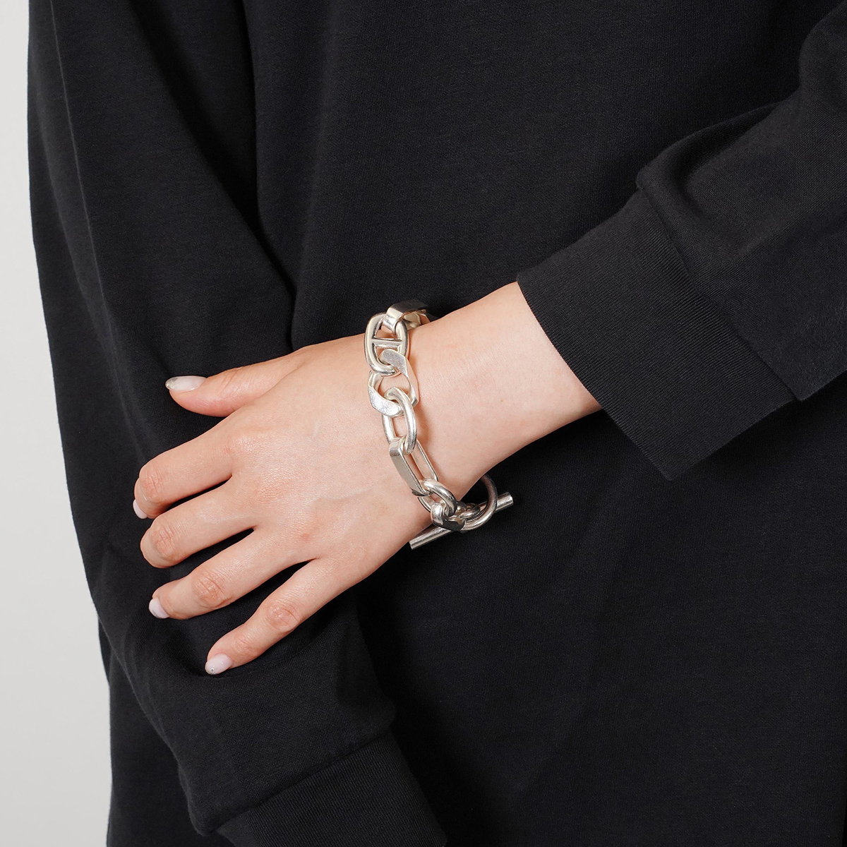 HERMÈS Alea Bracelet GM Sterling Silver ST Size