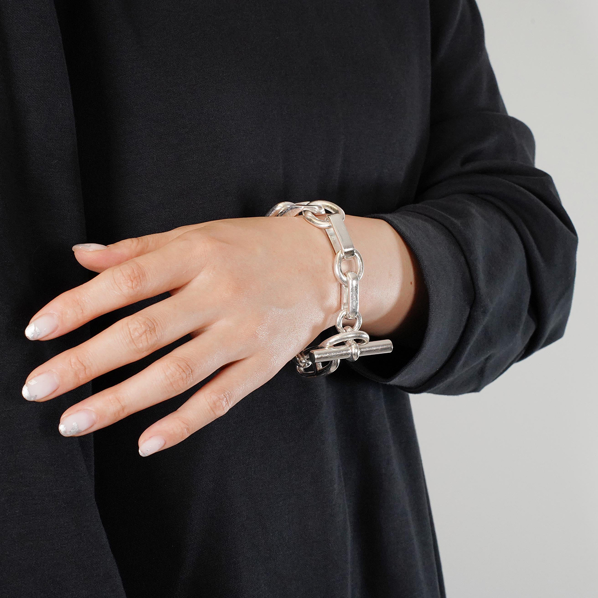 HERMÈS Alea Bracelet GM Sterling Silver ST Size