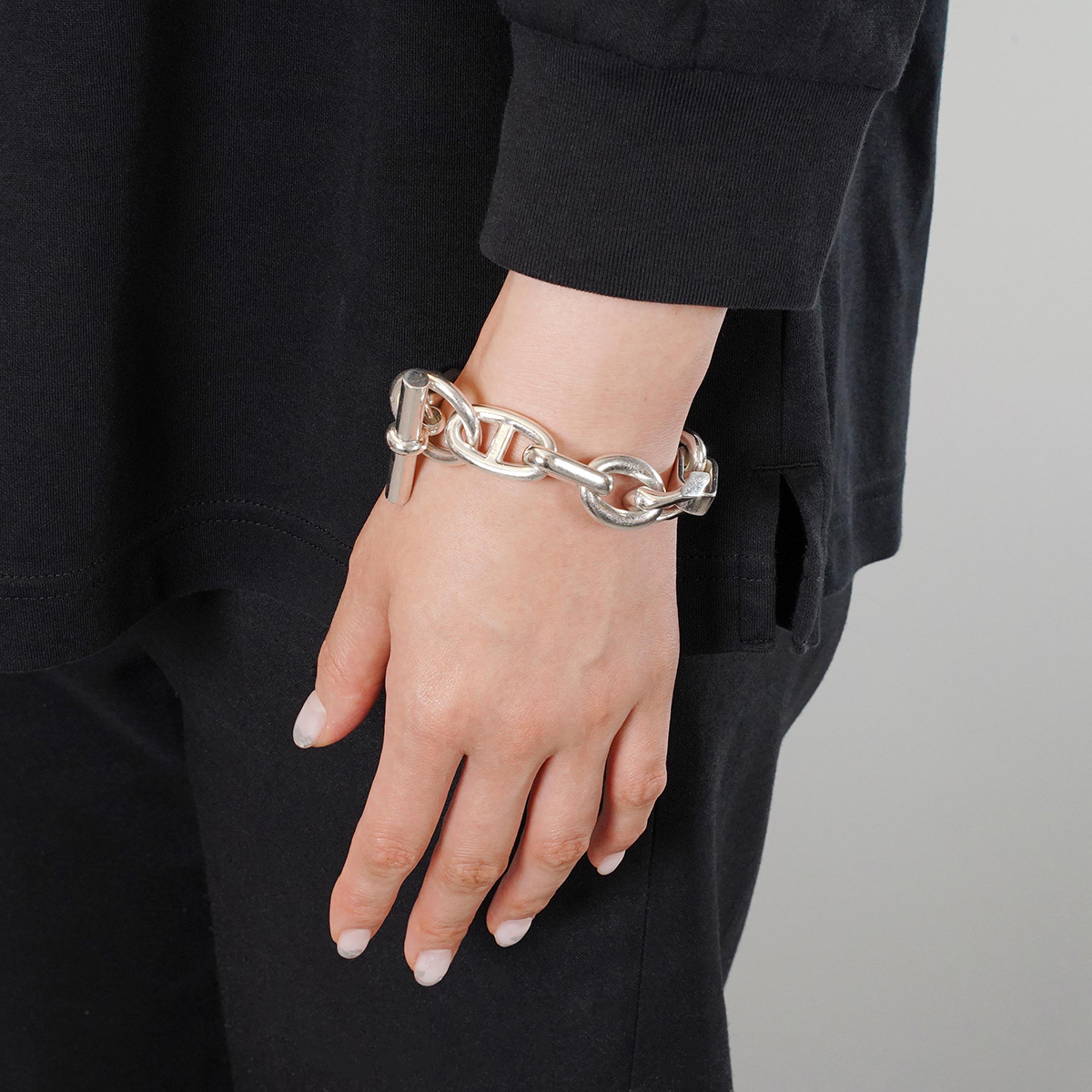 HERMÈS Alea Bracelet GM Sterling Silver ST Size