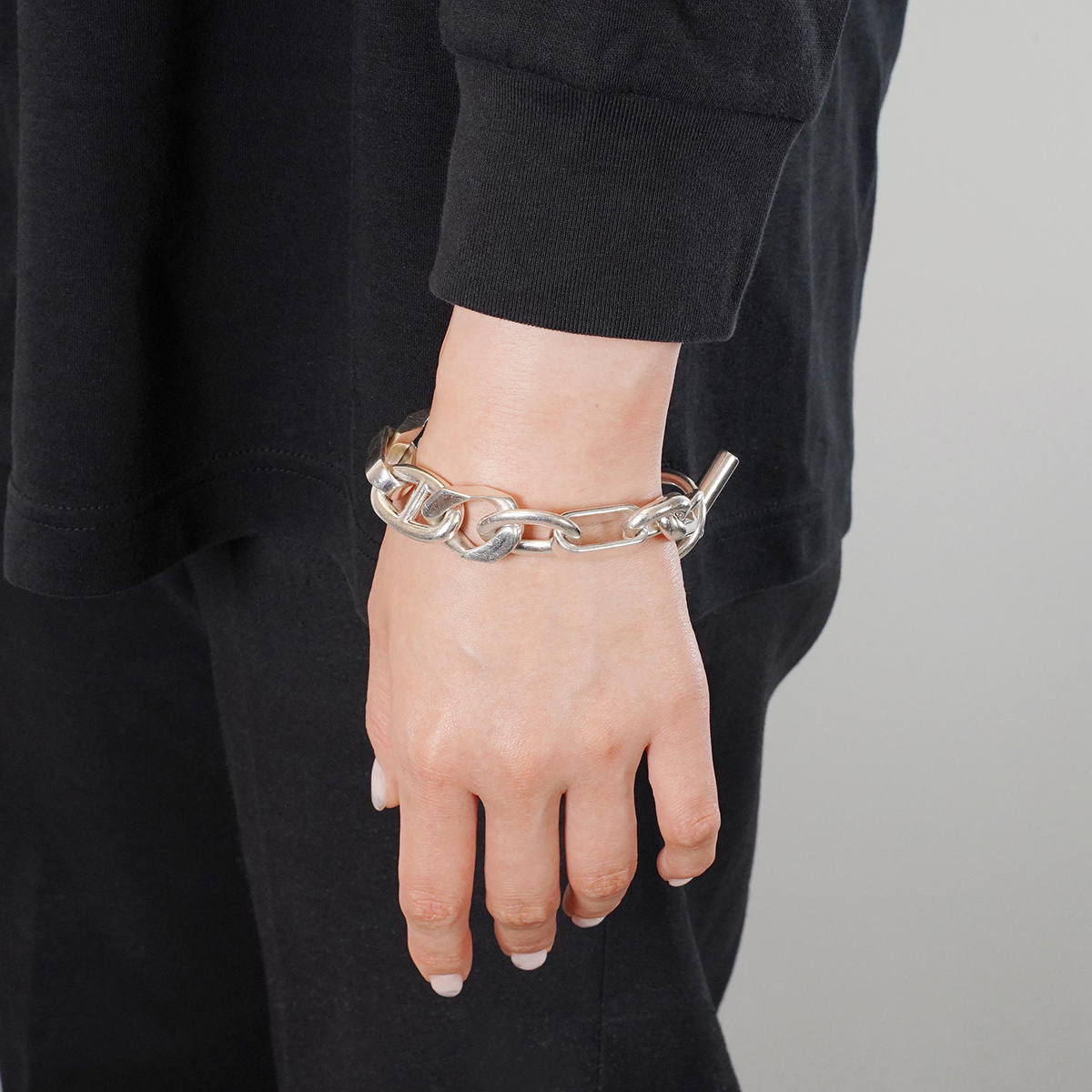 HERMÈS Alea Bracelet GM Sterling Silver ST Size