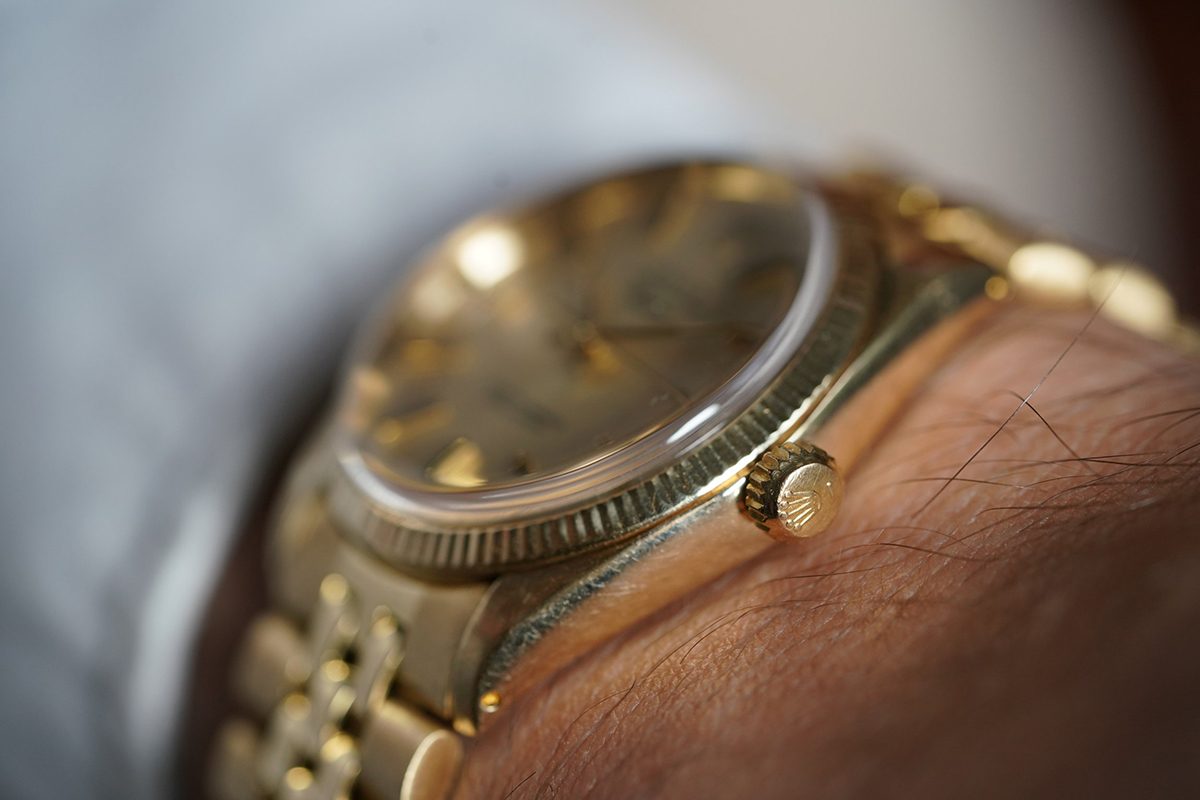Rolex x Cartier Oyster Perpetual Ref.1005 14k Yellow Gold