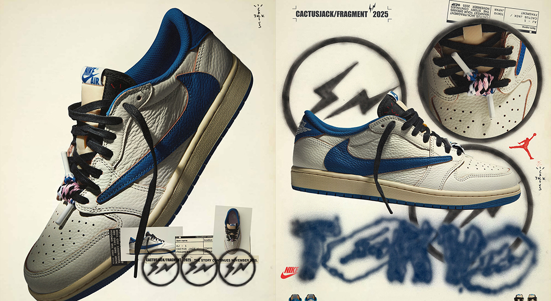 Travis Scott x Nike x fragment design Air Jordan 1 Low OG SP “Sail_Military Blue”