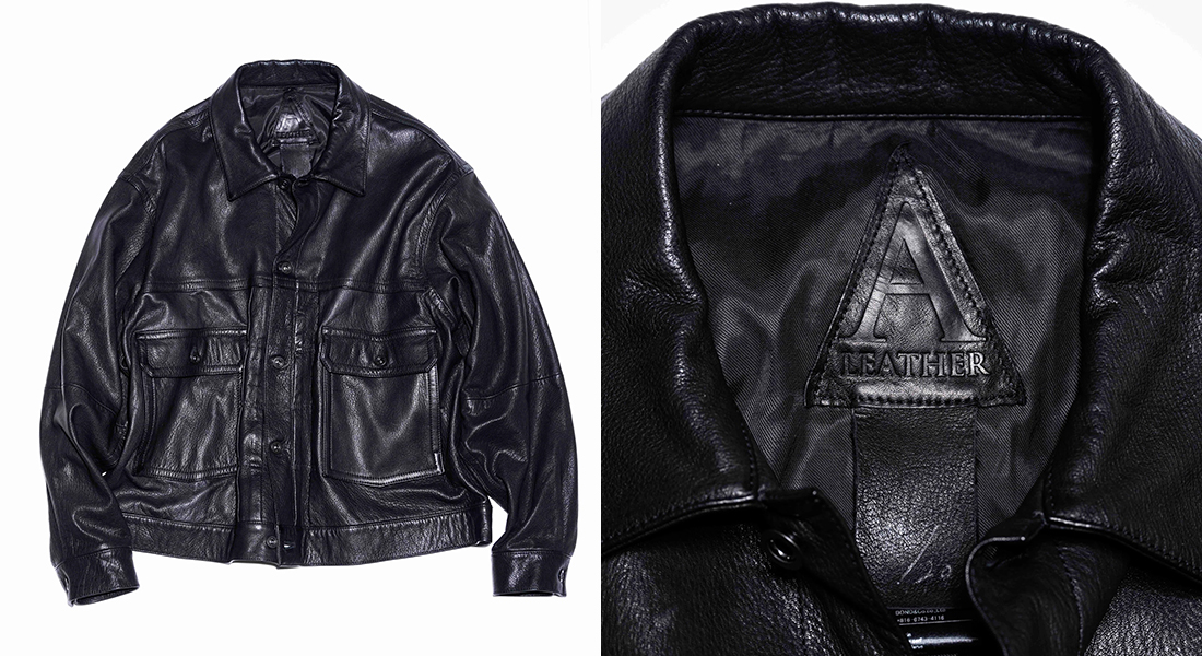 A LEATHER for ADAM ET ROPÉ ex TRUCKER JACKET