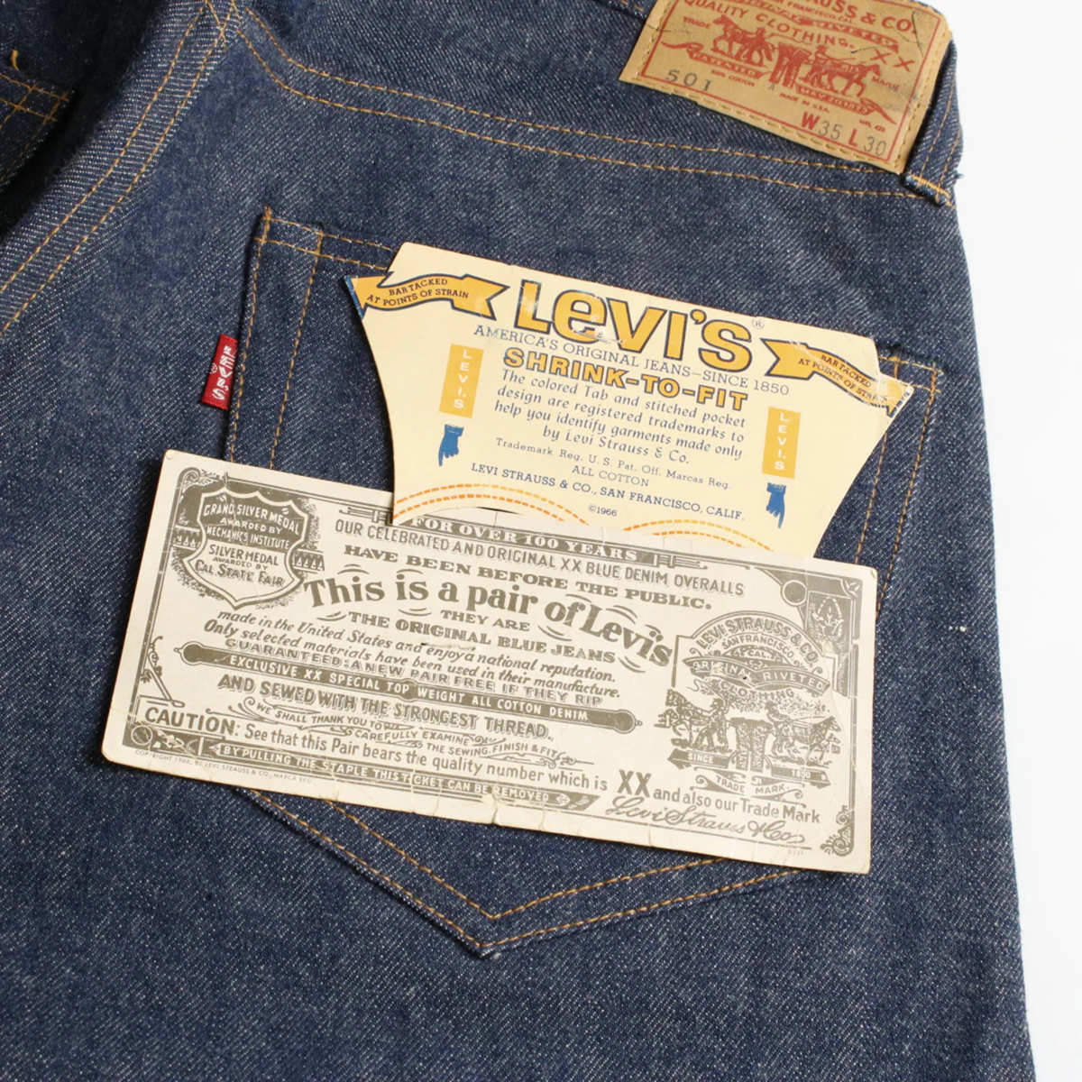 1960's LEVI'S® 501 BigE Denim Pants Dead Stock