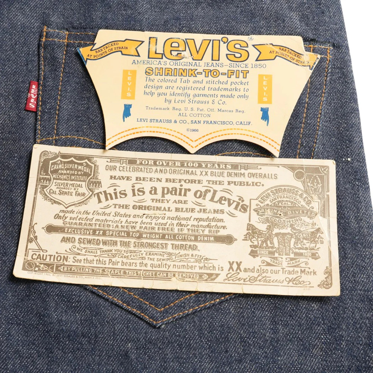 1960's LEVI'S® 501 BigE Denim Pants Dead Stock