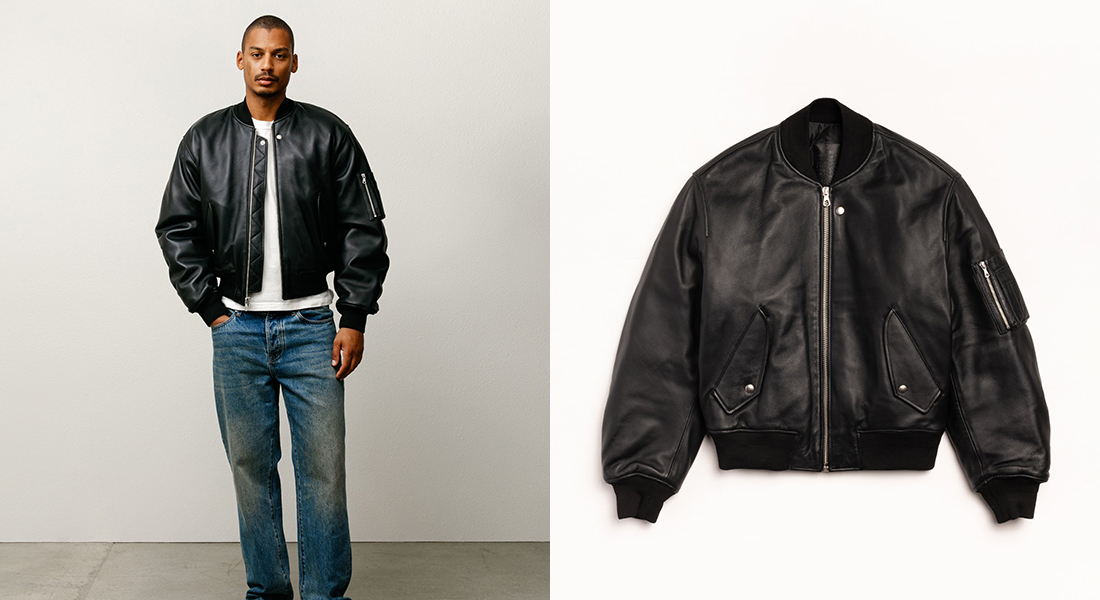 STÜSSY 2025 Autumn Winter LEATHER BUILT BOMBER JACKET
