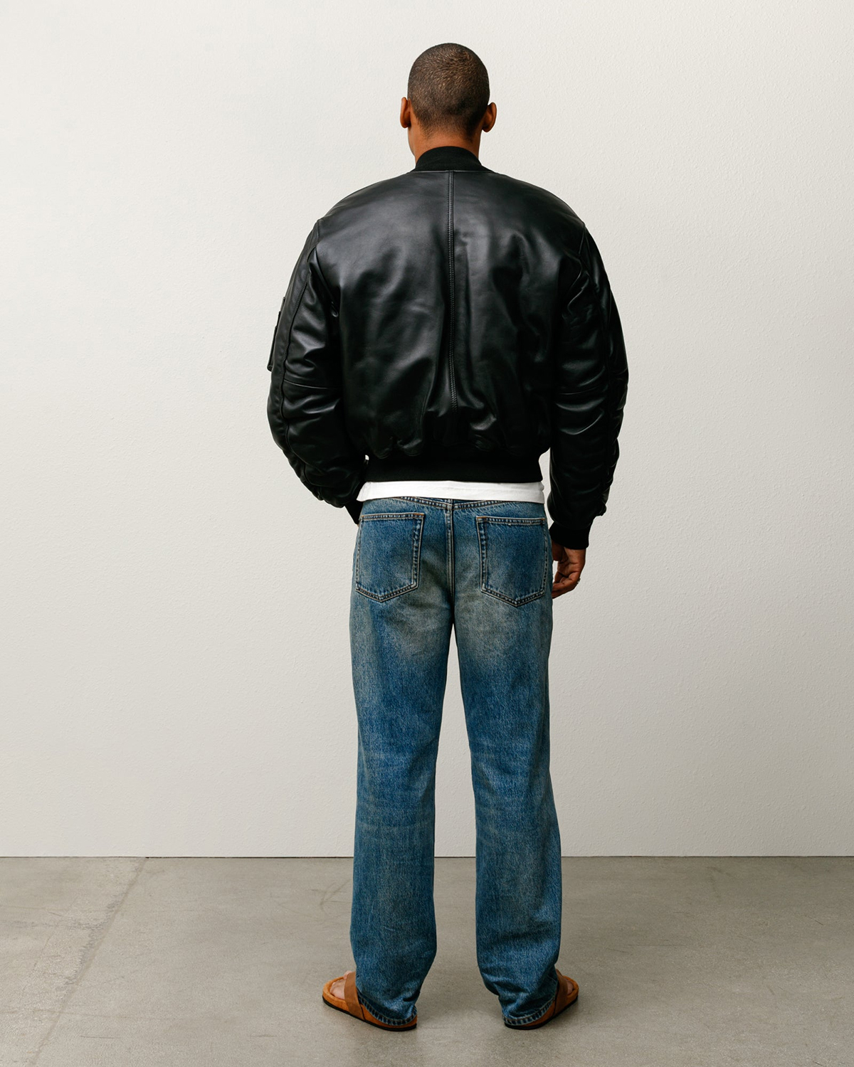 STÜSSY 2025 Autumn Winter LEATHER BUILT BOMBER JACKET