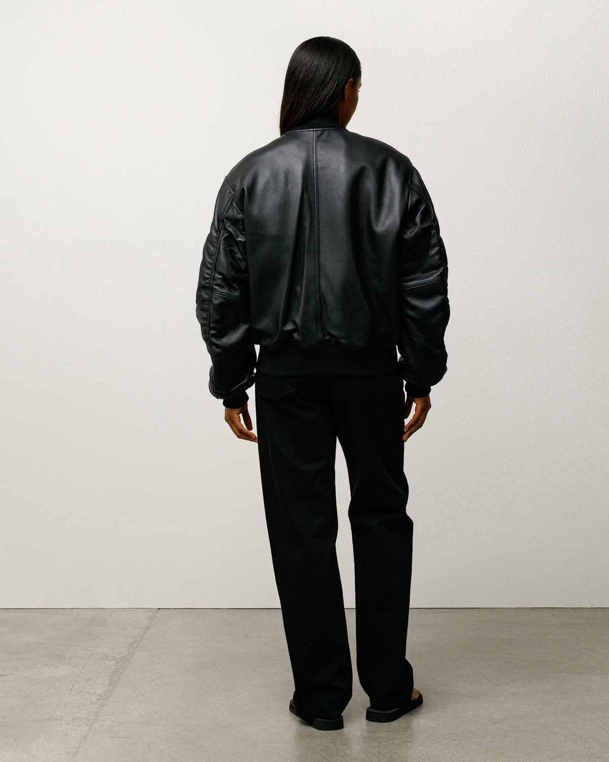 STÜSSY 2025 Autumn Winter LEATHER BUILT BOMBER JACKET