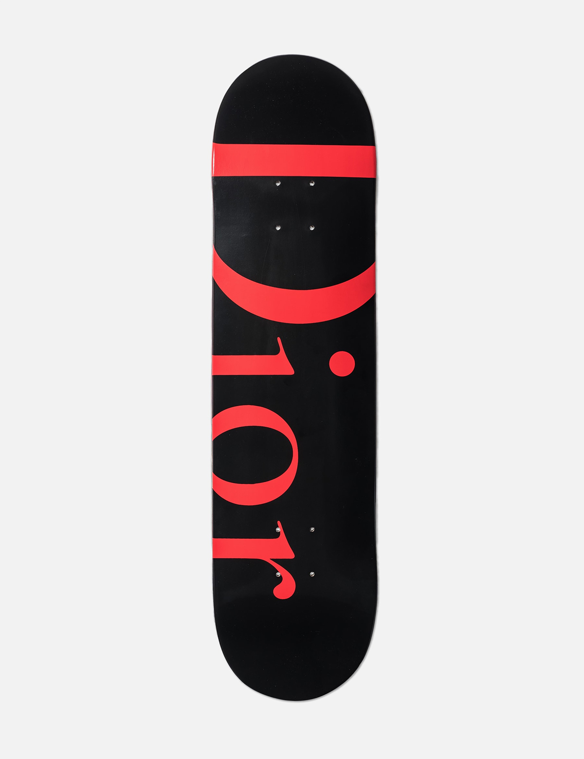 DIOR Logo Skateboard Deck Red Black