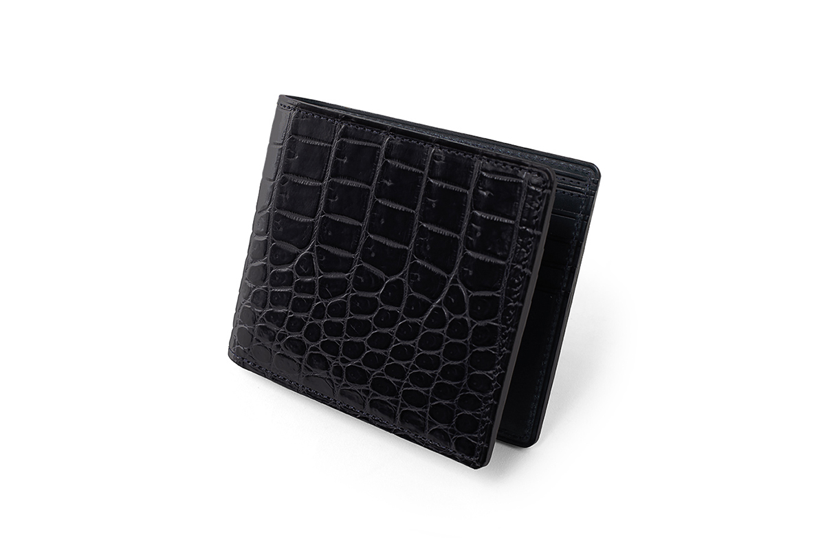 GANZO Small Crocodile Leather Bill Wallet