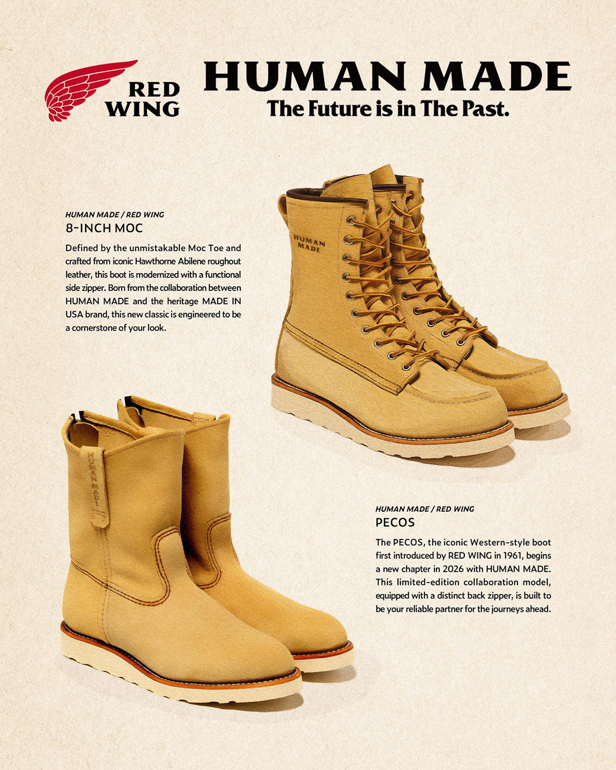HUMAN MADE x RED WING Collaboration Collection