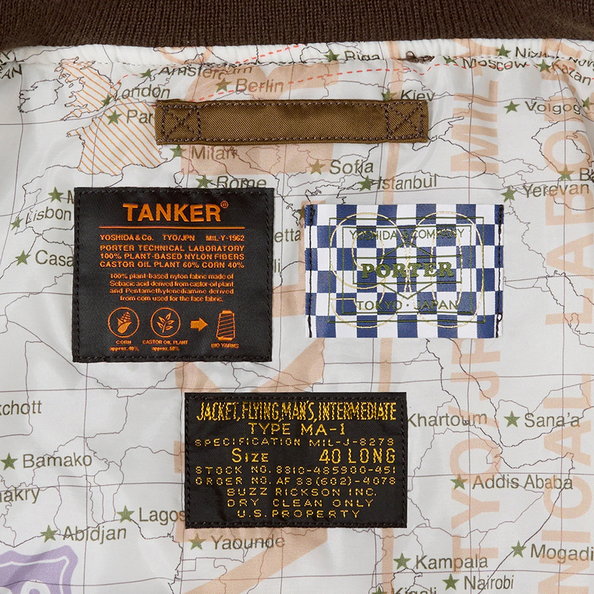 BUZZ RICKSON’S x PORTER MA-1