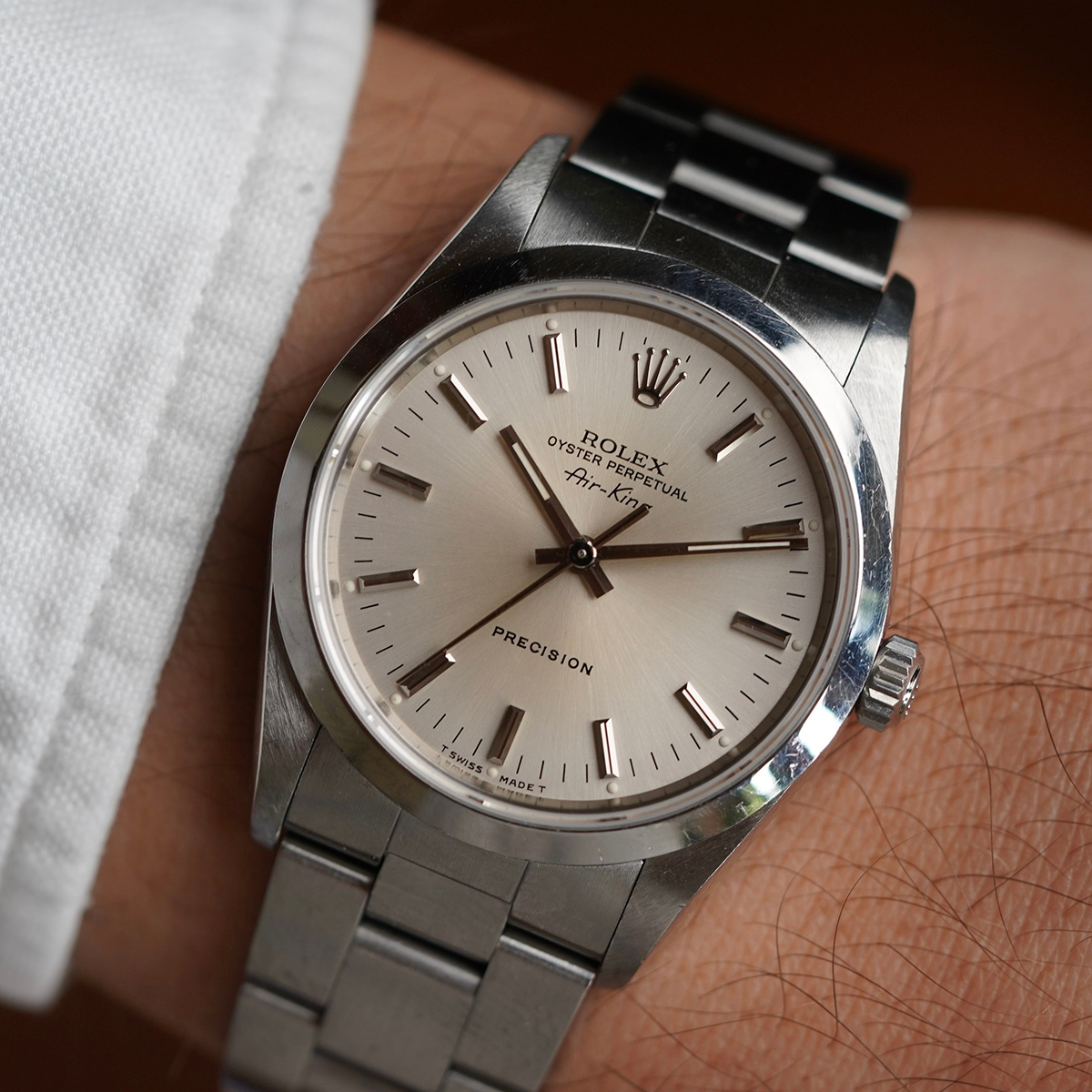 1990 Rolex Air-King Ref14000 Silver Dial
