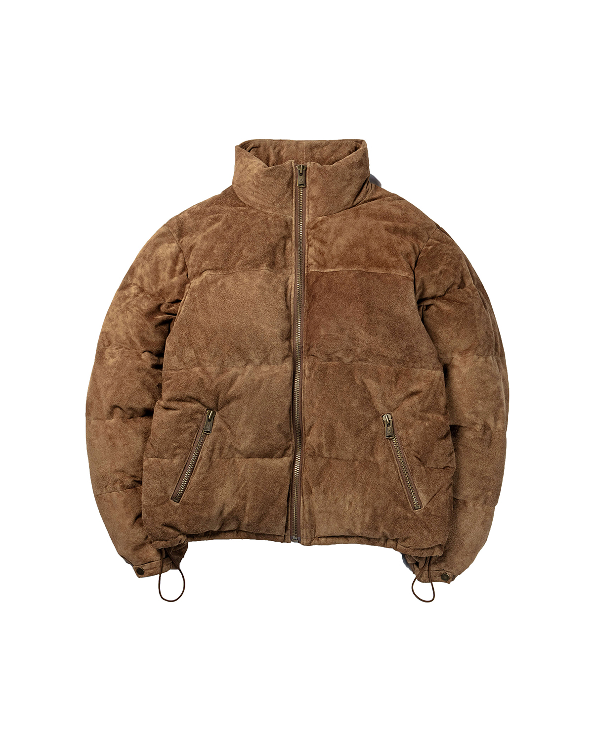 A LEATHER Down Jacket