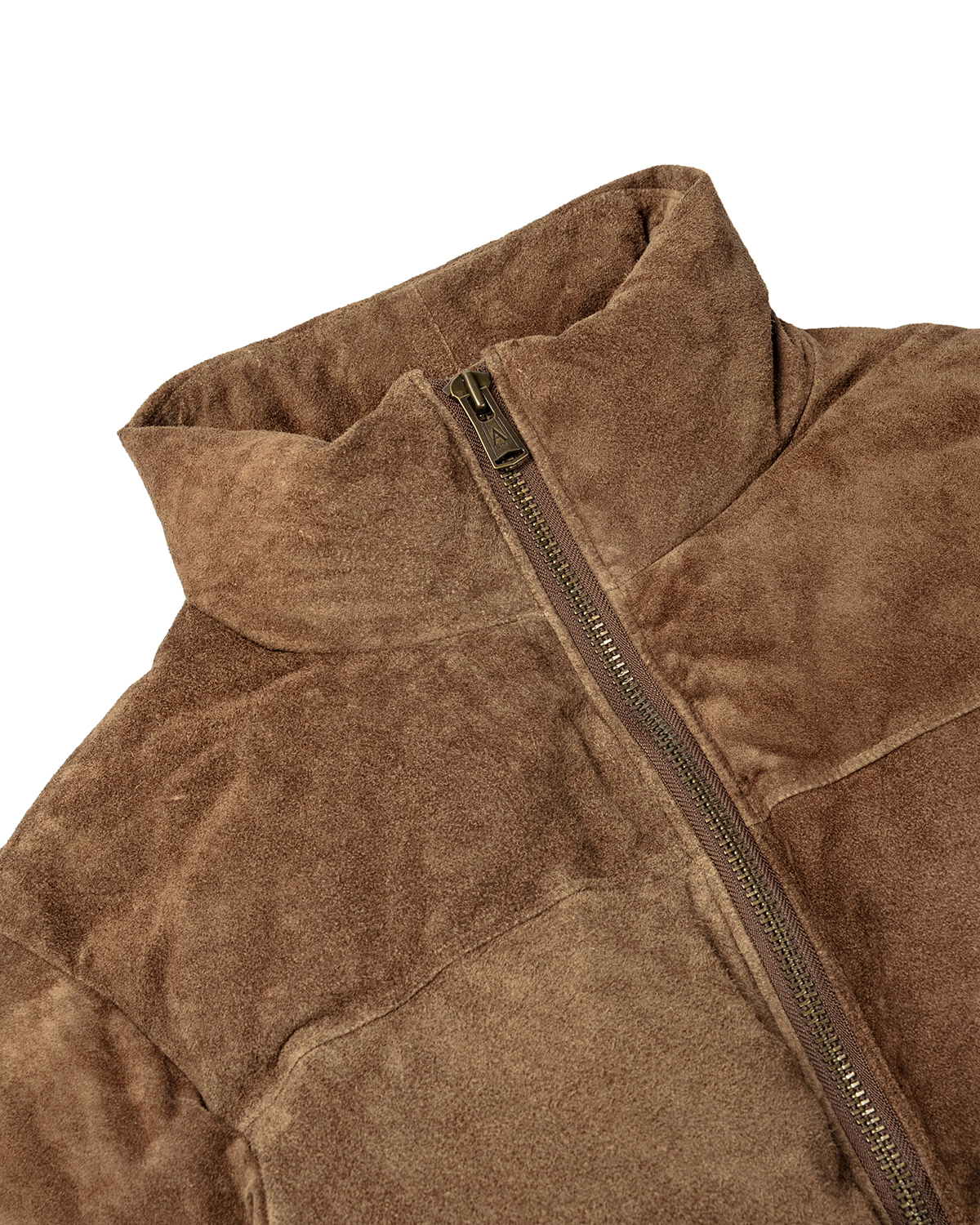 A LEATHER Down Jacket