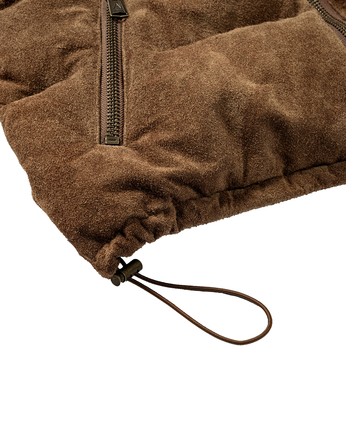 A LEATHER Down Jacket