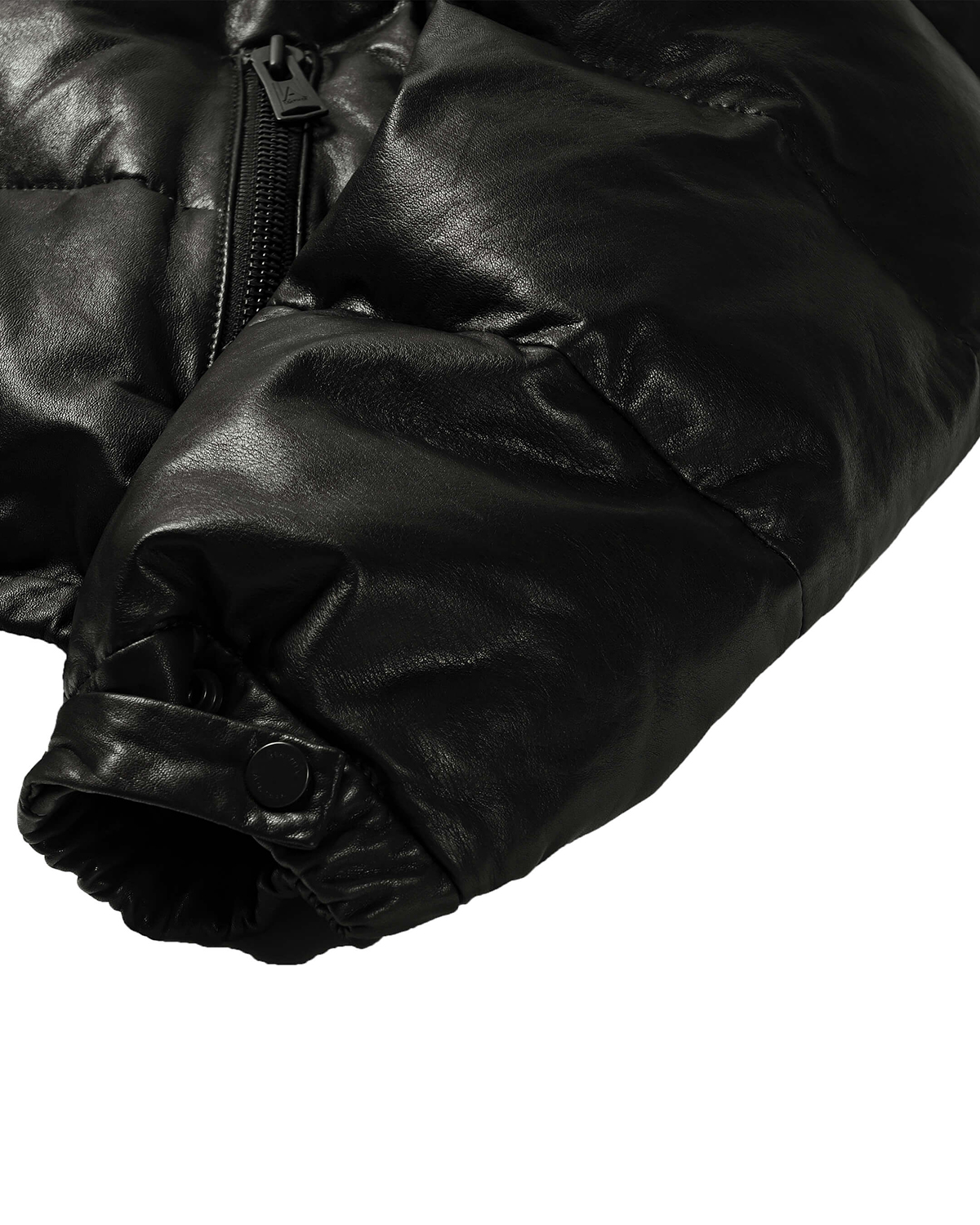 A LEATHER Down Jacket