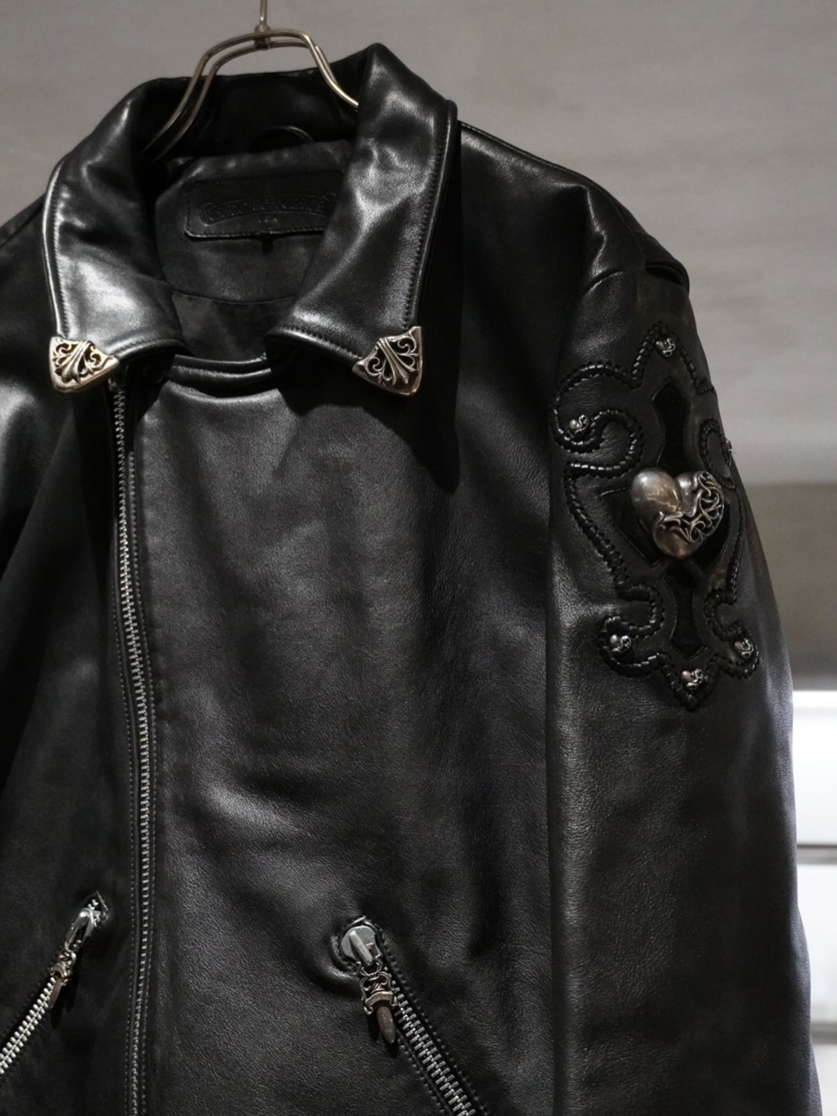 CHROME HEARTS BASIC MOTO Heart Custom Rider's Jacket