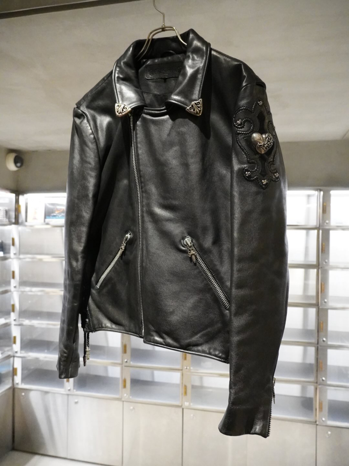 CHROME HEARTS BASIC MOTO Heart Custom Rider's Jacket