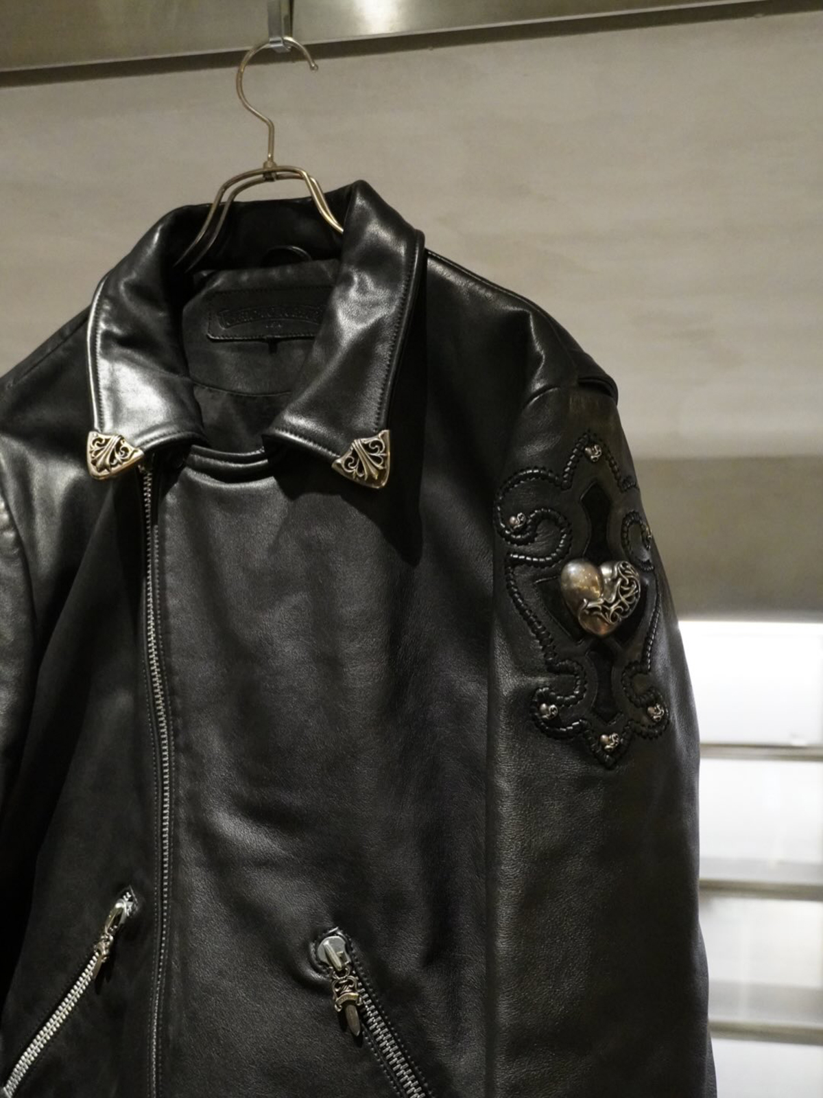 CHROME HEARTS BASIC MOTO Heart Custom Rider's Jacket