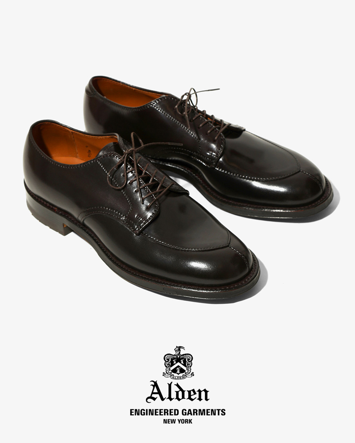 ENGINEERED GARMENTS x Alden Algonquin ox V-Tip – Shell Cordovan
