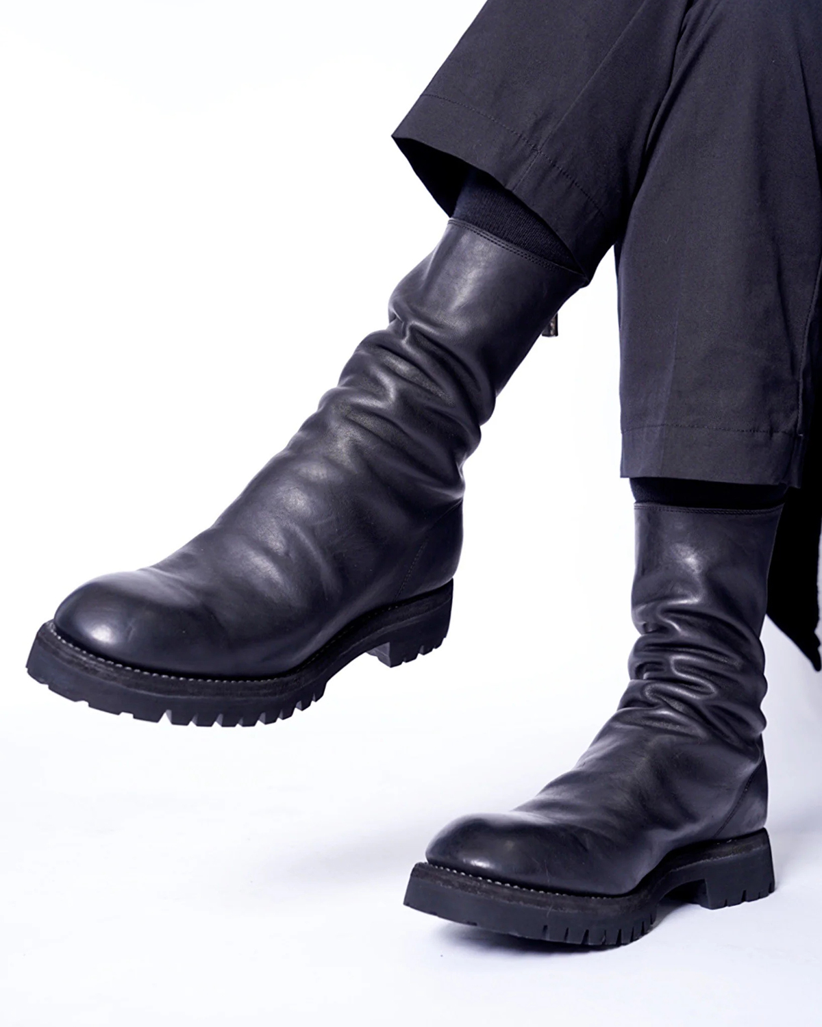 GUIDI 788V BACK ZIP HI-BOOTS HORSE FULL GRAIN with VIBRAM SOLE