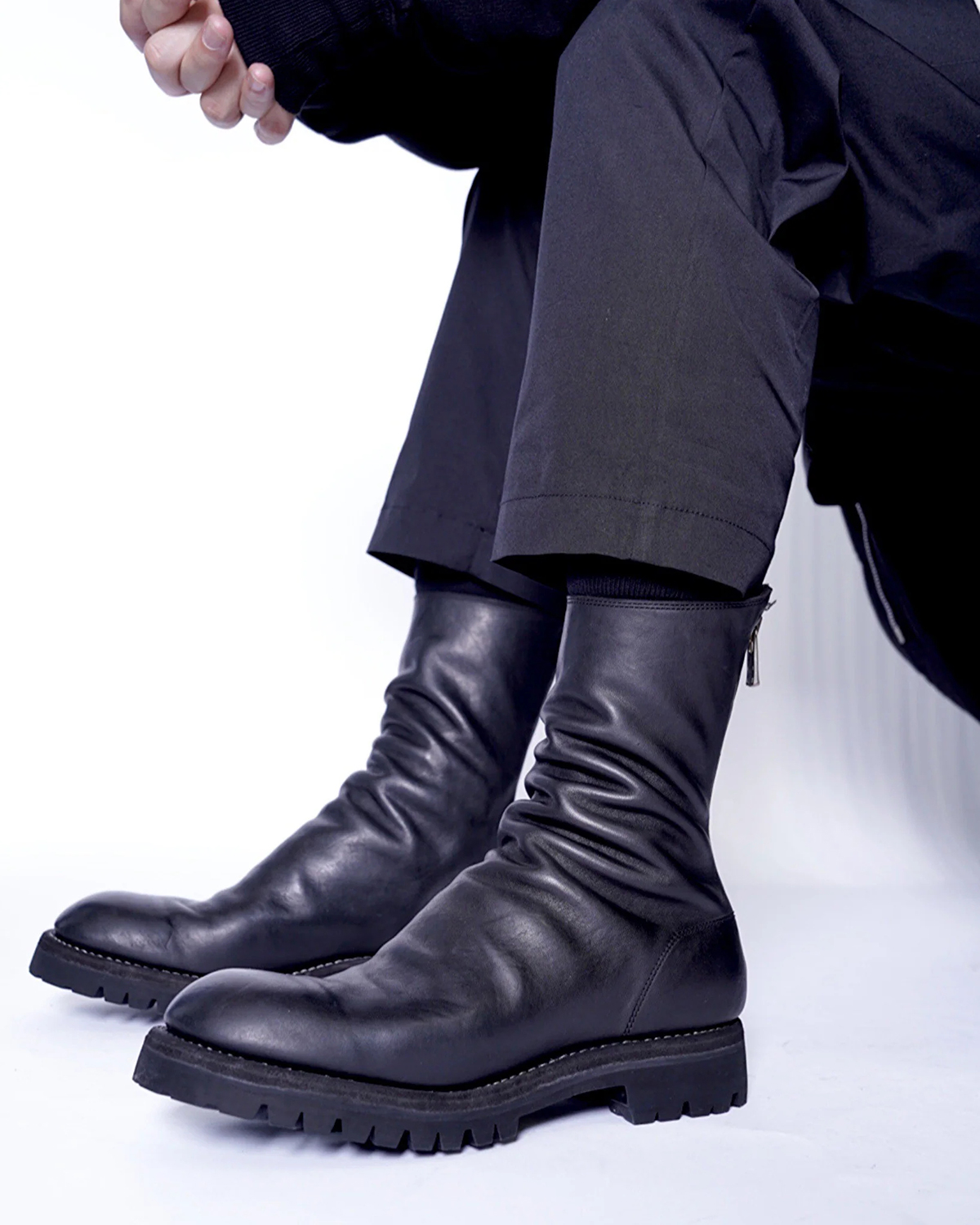 GUIDI 788V BACK ZIP HI-BOOTS HORSE FULL GRAIN with VIBRAM SOLE