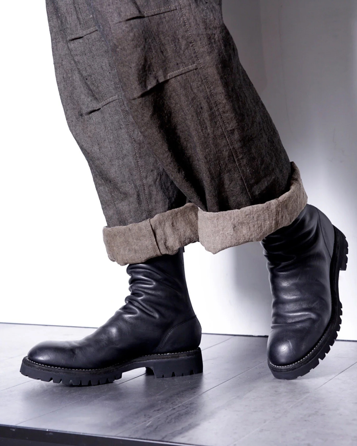 GUIDI 788V BACK ZIP HI-BOOTS HORSE FULL GRAIN with VIBRAM SOLE