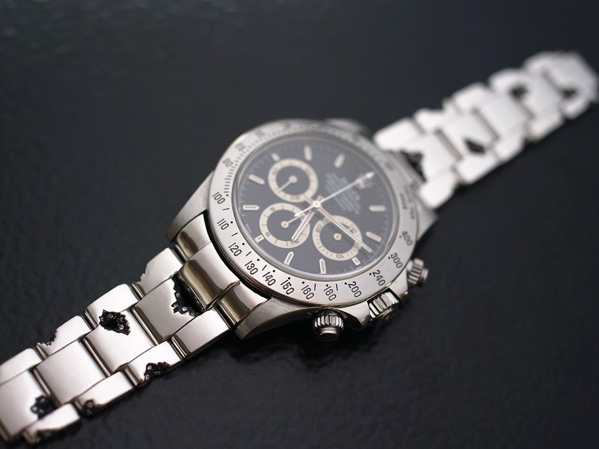 Rolex Daytona Ref.16520 with EYEFUNNY Broken Oyster Bracelet Sterling Silver