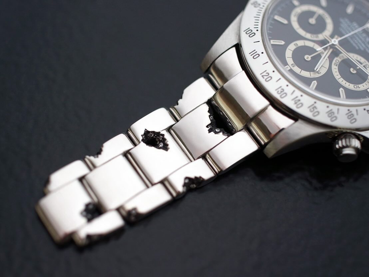 Rolex Daytona Ref.16520 with EYEFUNNY Broken Oyster Bracelet Sterling Silver