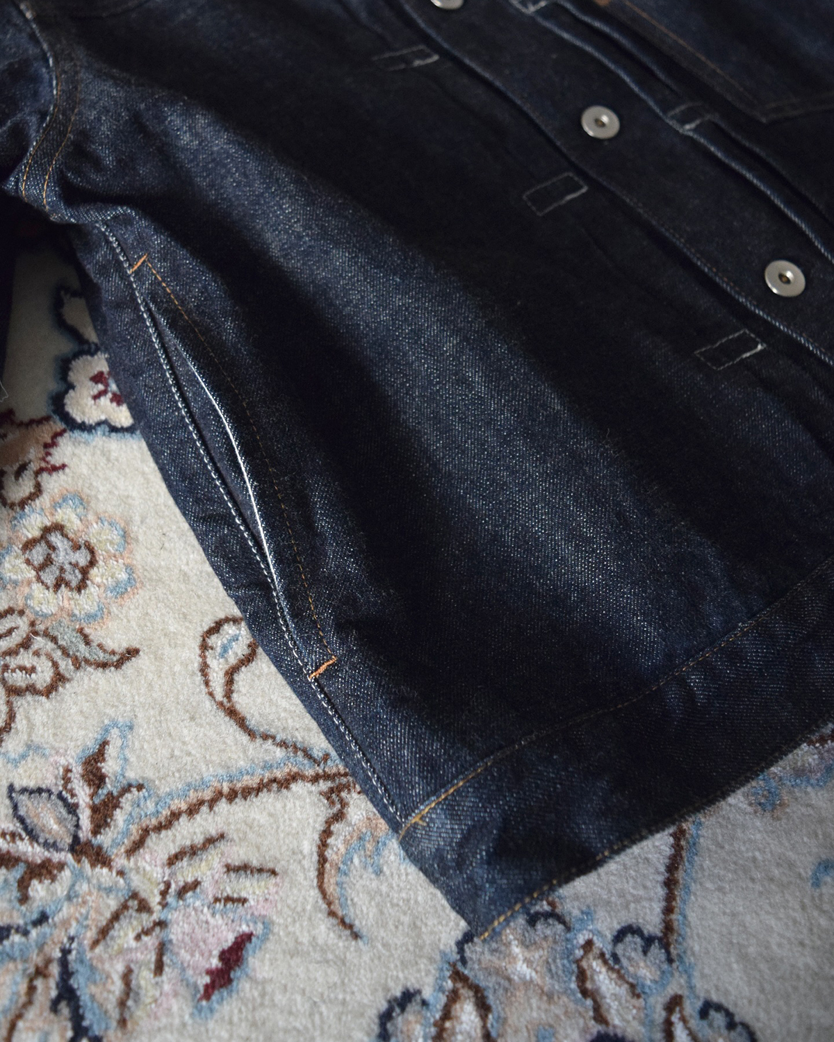 UNRESS No Collar Denim Jacket