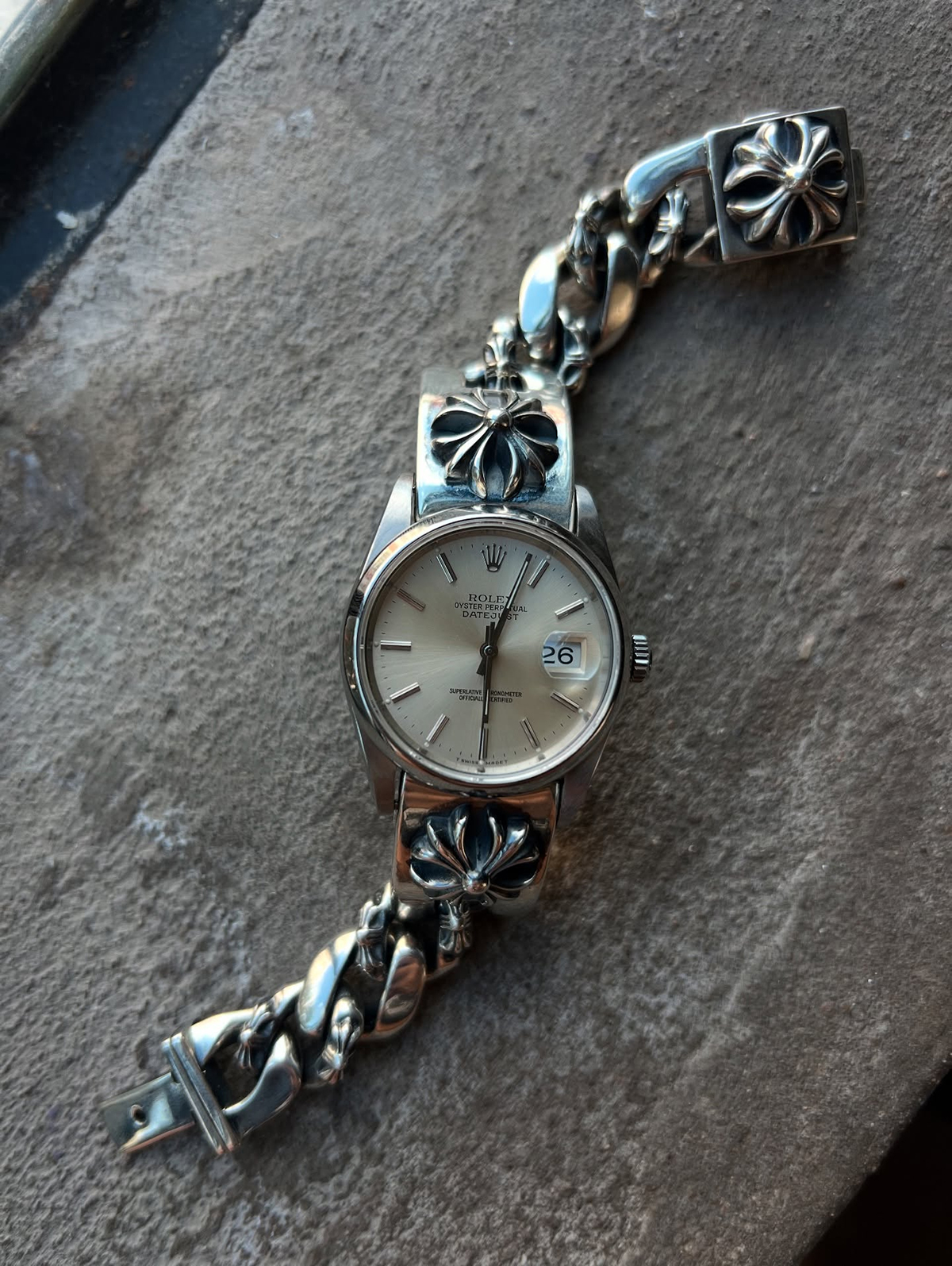 CHROME HEARTS x ROLEX OYSTER PERPETUAL DATEJUST CH Plus Fancy Link Chain