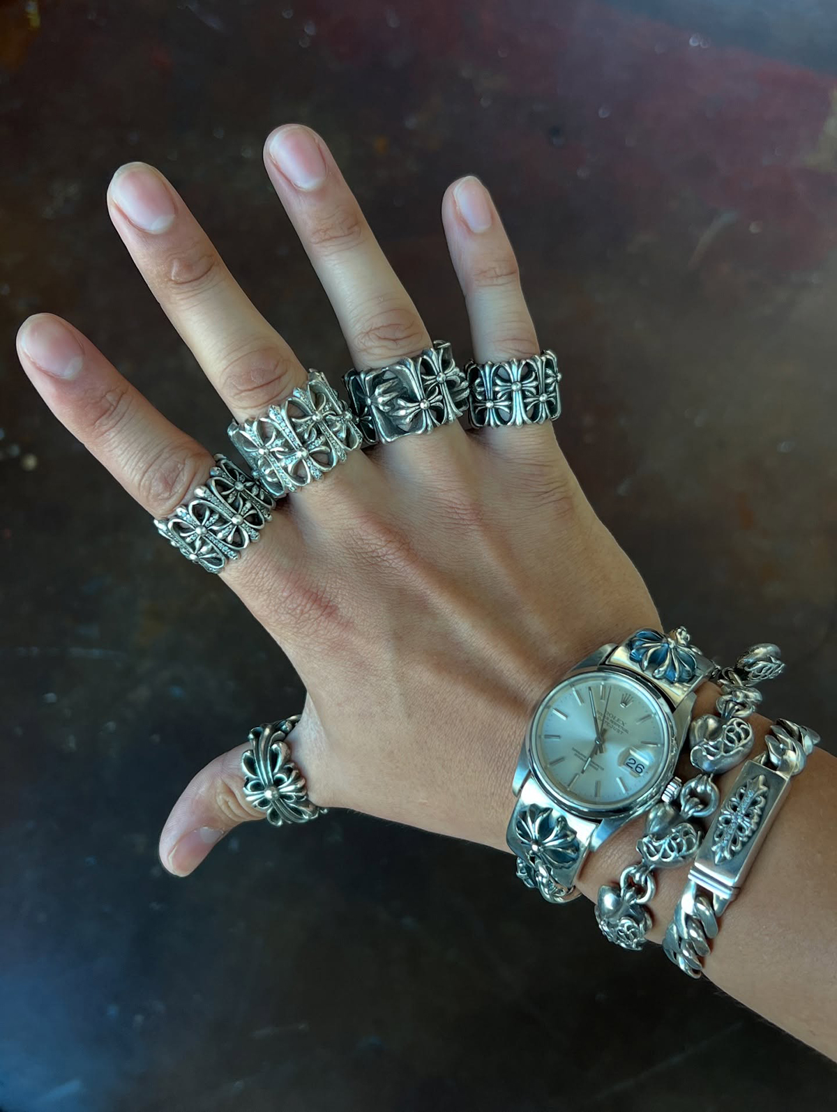 CHROME HEARTS x ROLEX OYSTER PERPETUAL DATEJUST CH Plus Fancy Link Chain