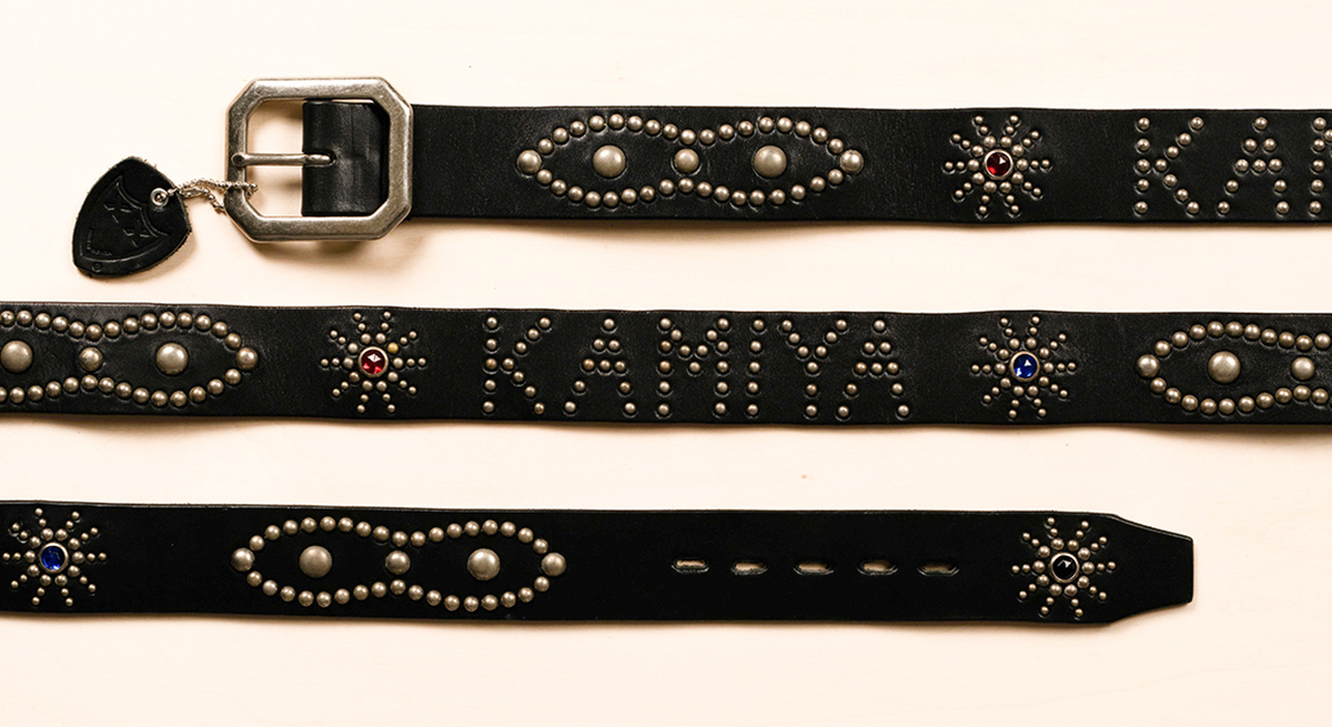 HTCXX x KAMIYA Studded Leather Belt