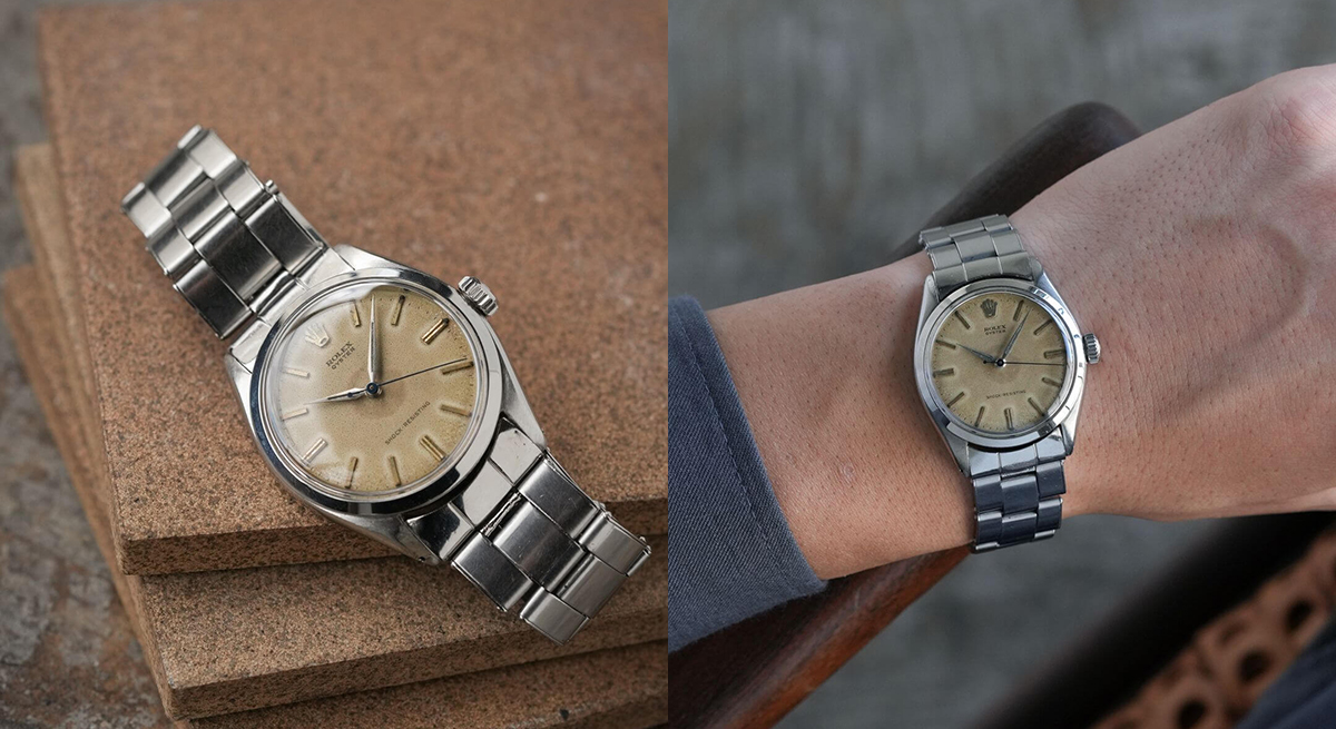 1957 ROLEX Oyster Ref6480 Ivory Dial Vintage