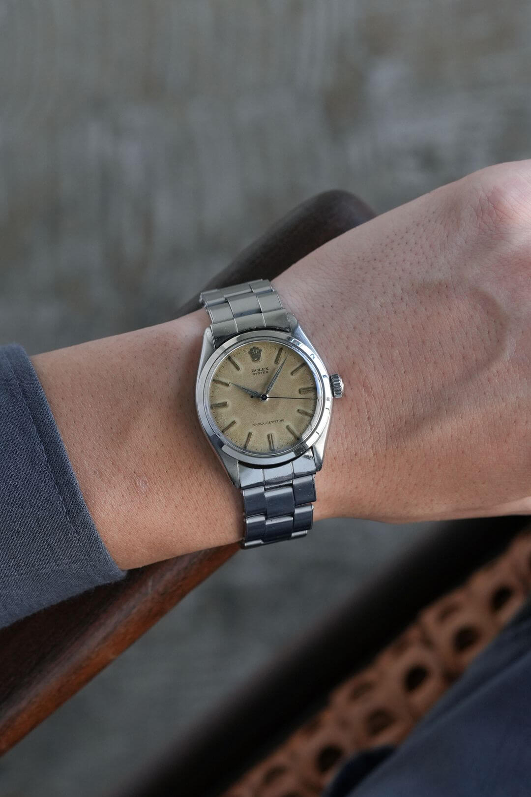 1957 ROLEX Oyster Ref6480 Ivory Dial Vintage