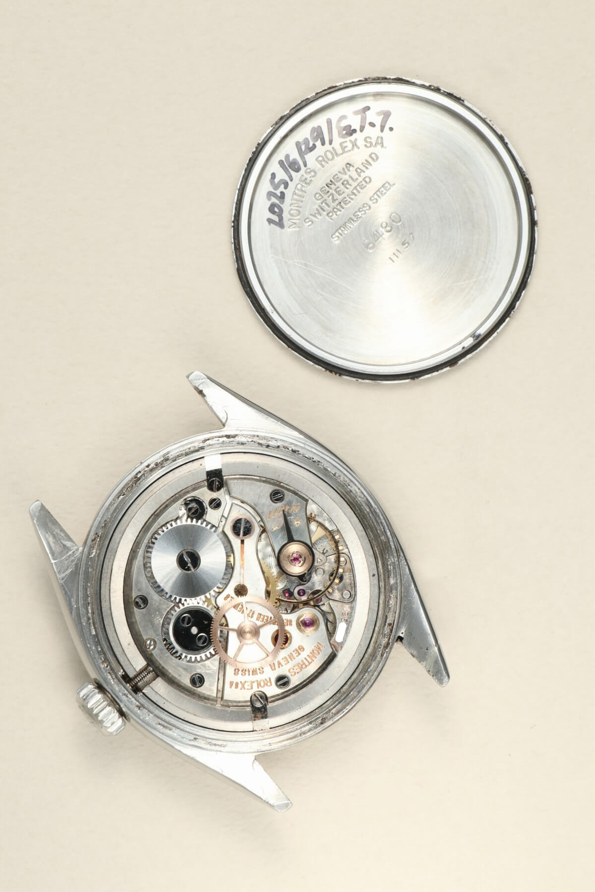 1957 ROLEX Oyster Ref6480 Ivory Dial Vintage