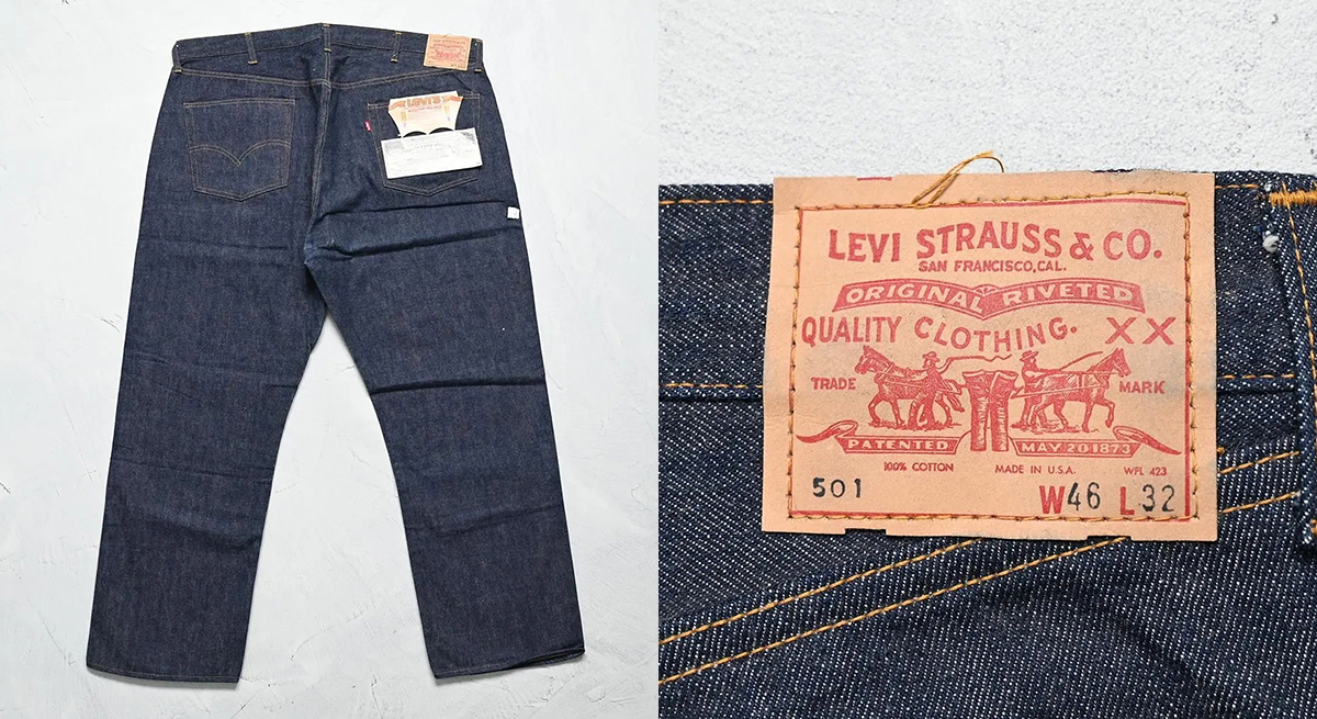 1960's LEVI'S 501 BigE Dead Stock W46 L32 Vintage