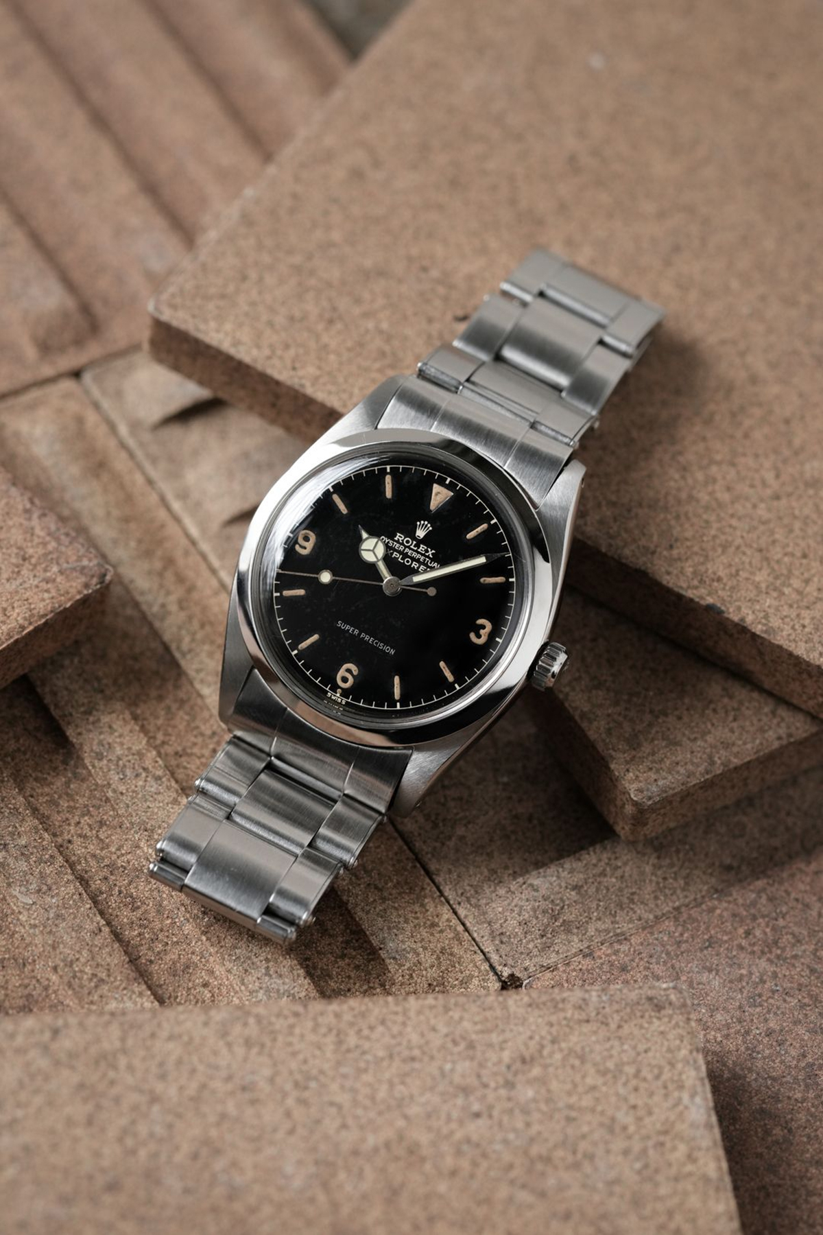 1958 Rolex Explorer I Oyster Perpetual Super Precision Ref.5504MM Circle Gilt Dial