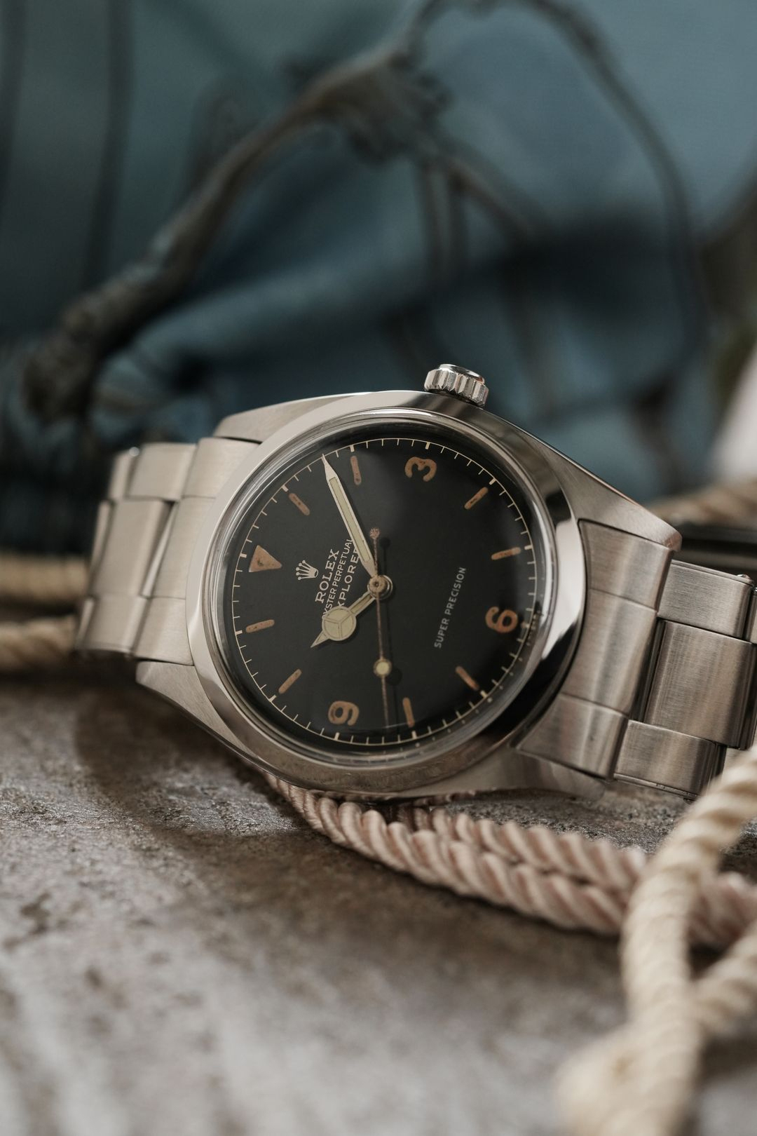 1958 Rolex Explorer I Oyster Perpetual Super Precision Ref.5504MM Circle Gilt Dial