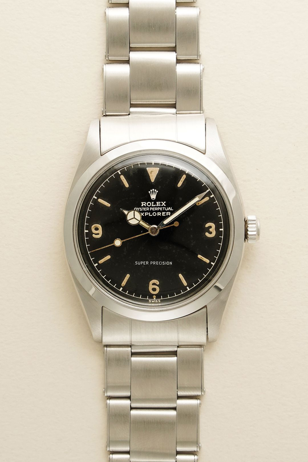 1958 Rolex Explorer I Oyster Perpetual Super Precision Ref.5504MM Circle Gilt Dial
