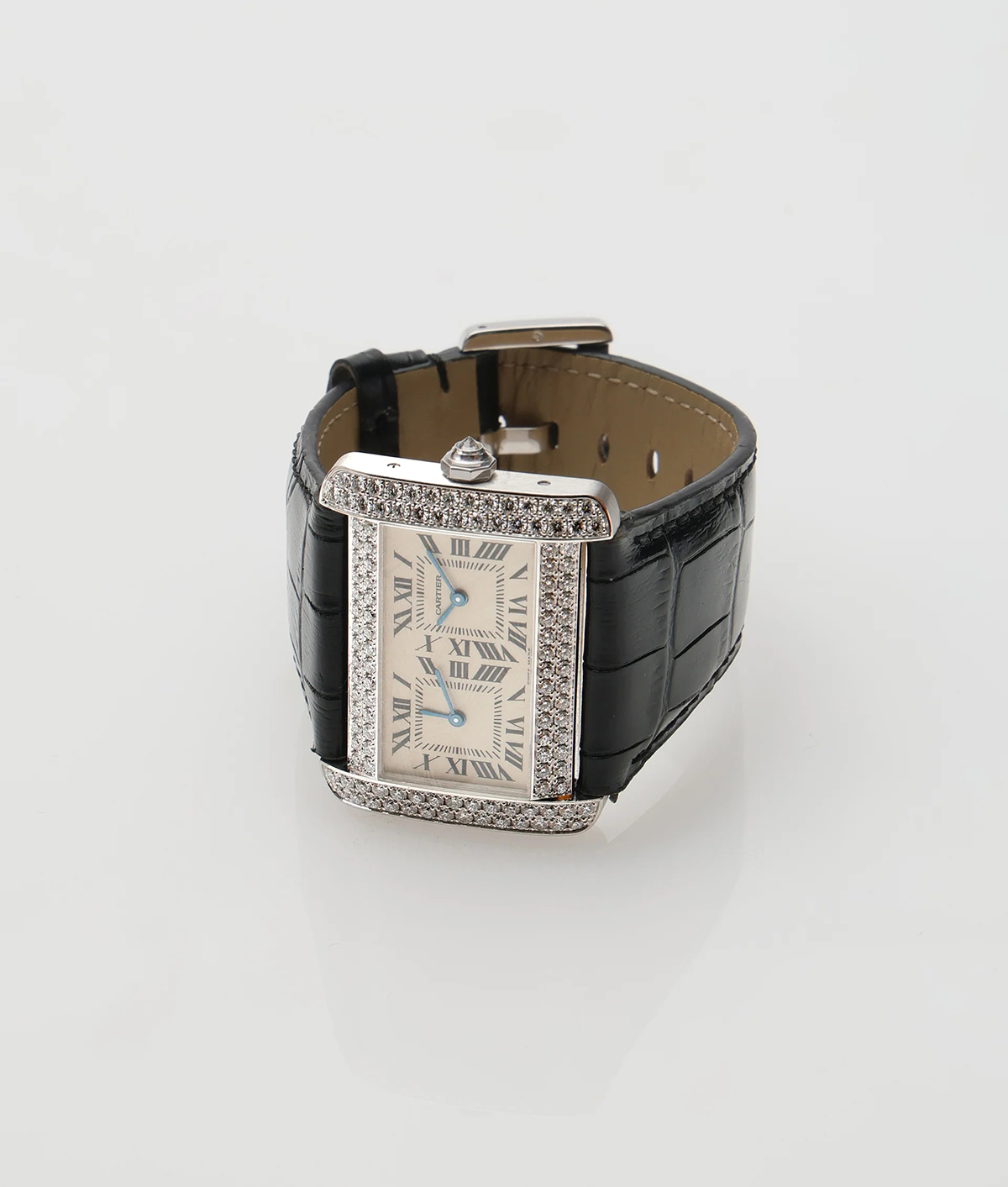 2000's Cartier Tank Divan Dual Time LM