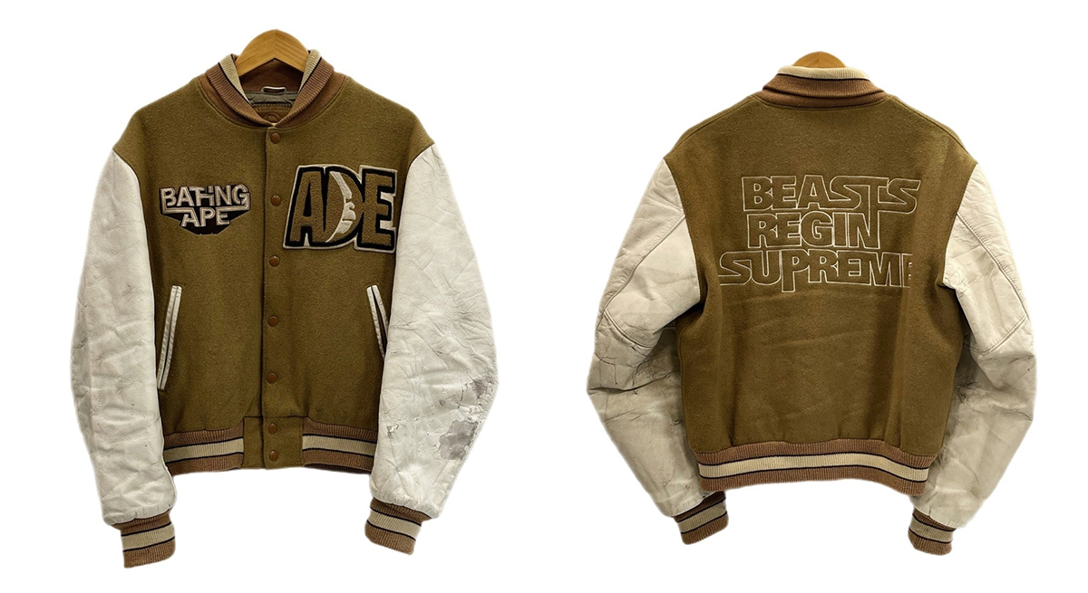 A BATHING APE® 1997 1st logo Varsity Jacket Archive