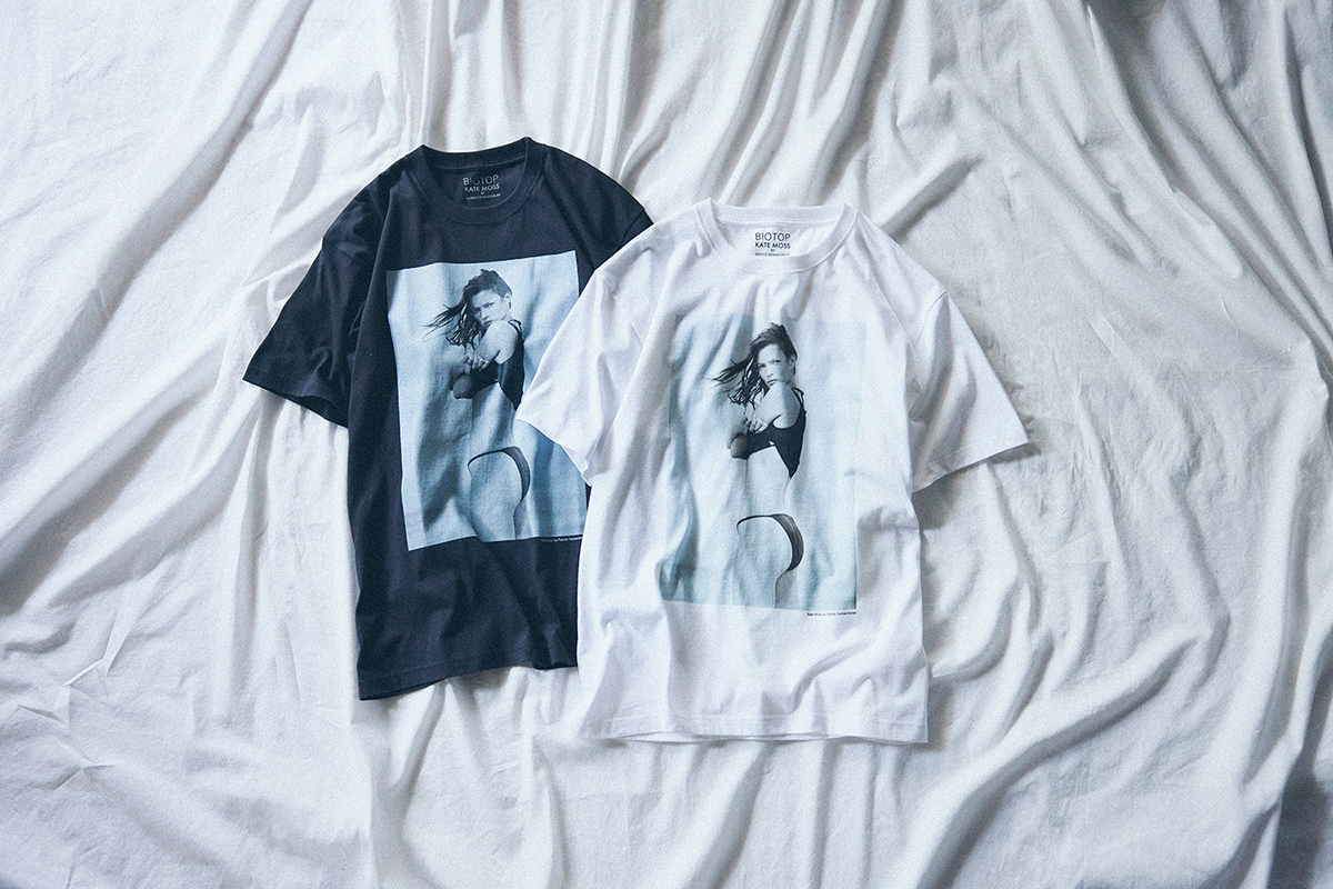 BIOTOP Kate Moss Photo T-Shirt Photography by Patrick Demarchelier for Harper’s BAZAAR