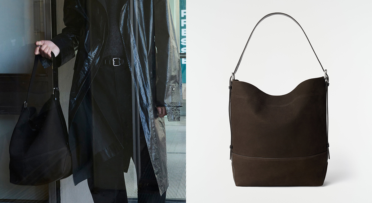 LEMAIRE BELTED Alpaka Nuback Tote Bag