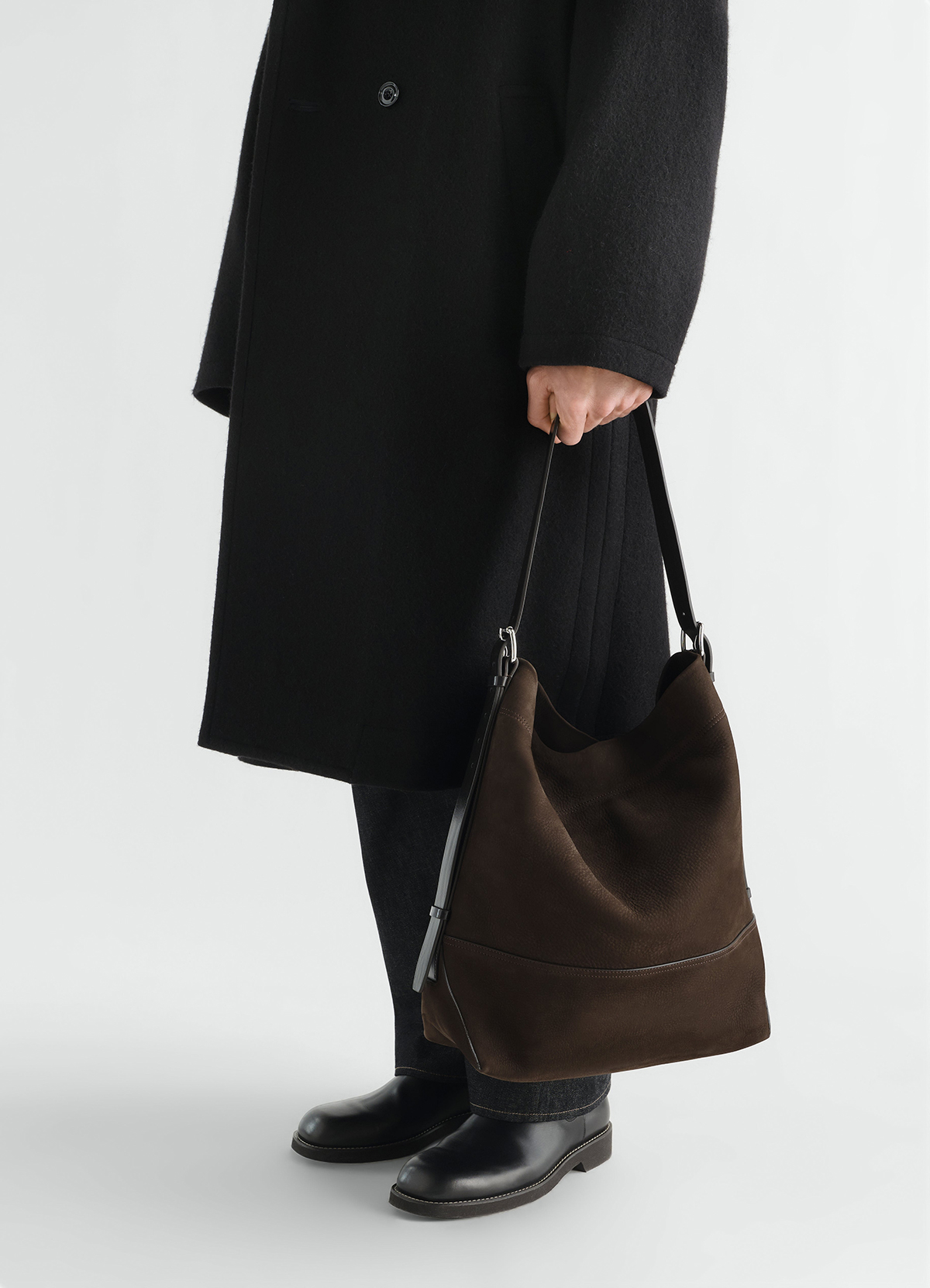 LEMAIRE BELTED Alpaka Nuback Tote Bag